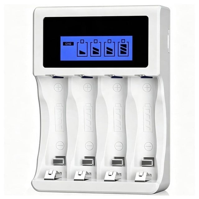 X-LEVEL CH1-201AL 4 Yuvalı LCD Ekranlı Akıllı AA/AAA Ni-MH Hızlı Pil Şarj Cihazı