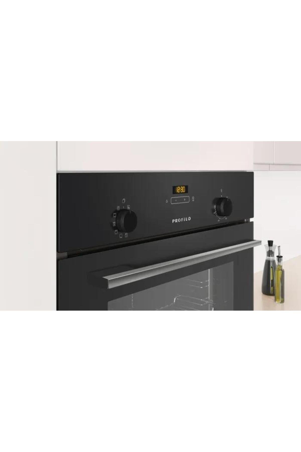 PROFİLO ELİT SİYAH CAM ANKASTRE SET ( FRMA234S + OE36K6P10D + DVK6J360 )