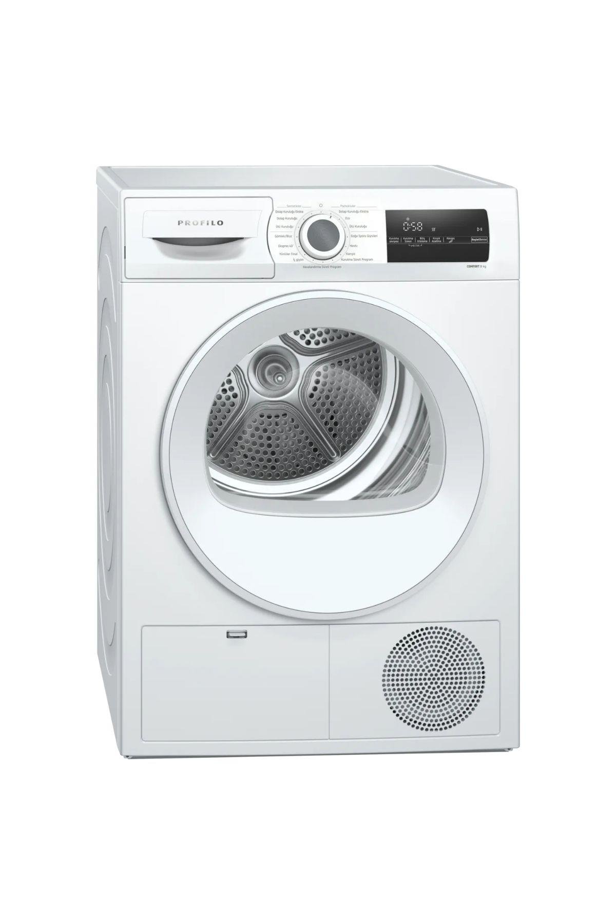 PROFİLO KM8612HTR / 8 Kg - Isı Pompalı Kurutma Makinesi