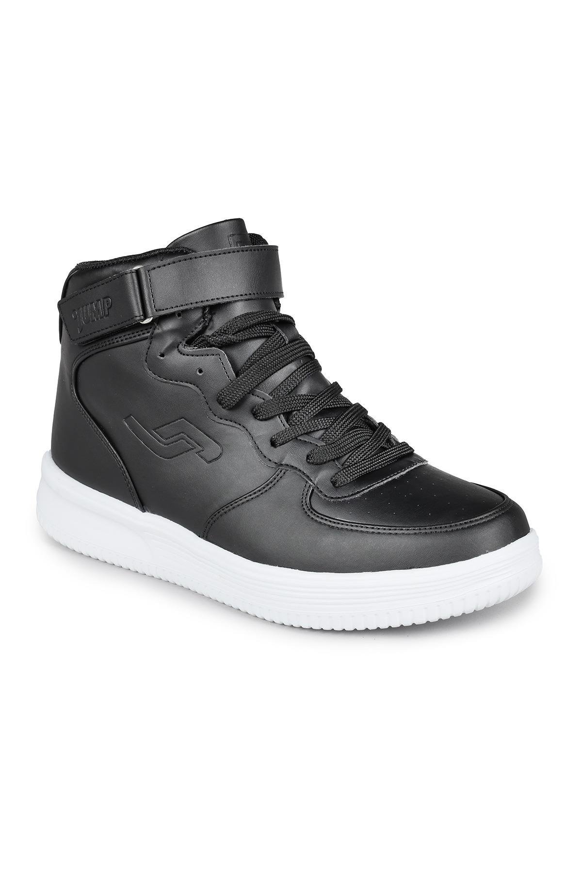 16309 Yüksek Bilekli Siyah - Beyaz Erkek Sneaker Günlük Spor Ayakkabı