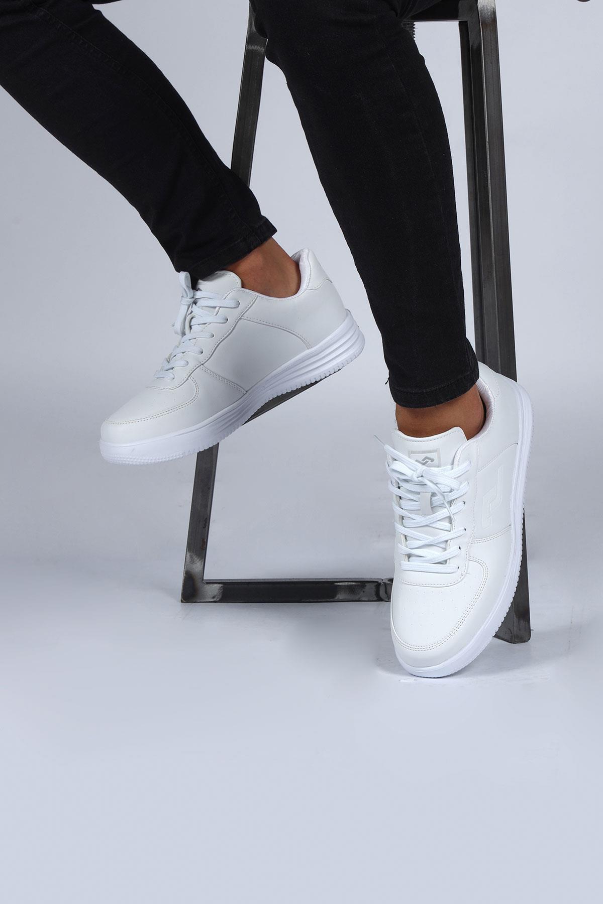 22233 Beyaz Erkek Sneaker Günlük Spor Ayakkabı