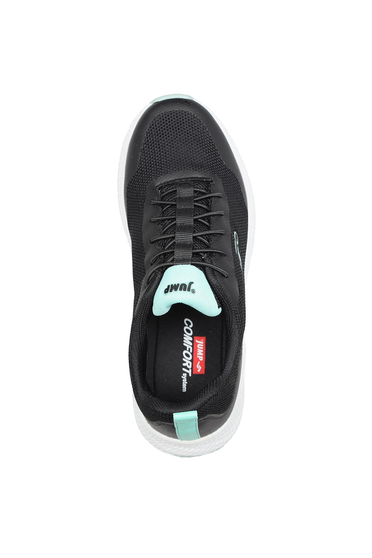 27360 Siyah - Mint Yeşili Kadın Sneaker Günlük Spor Ayakkabı