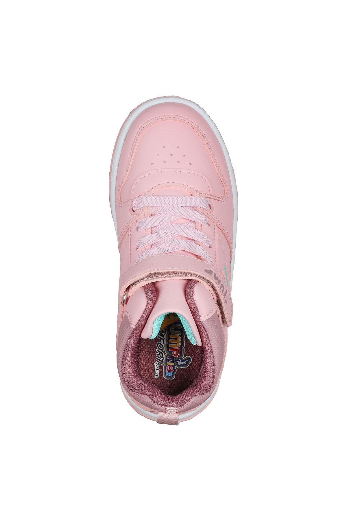 27758 Cırtlı Yüksek Bilekli Gül Rengi Kız Çocuk Sneaker Günlük Spor Ayakkabı