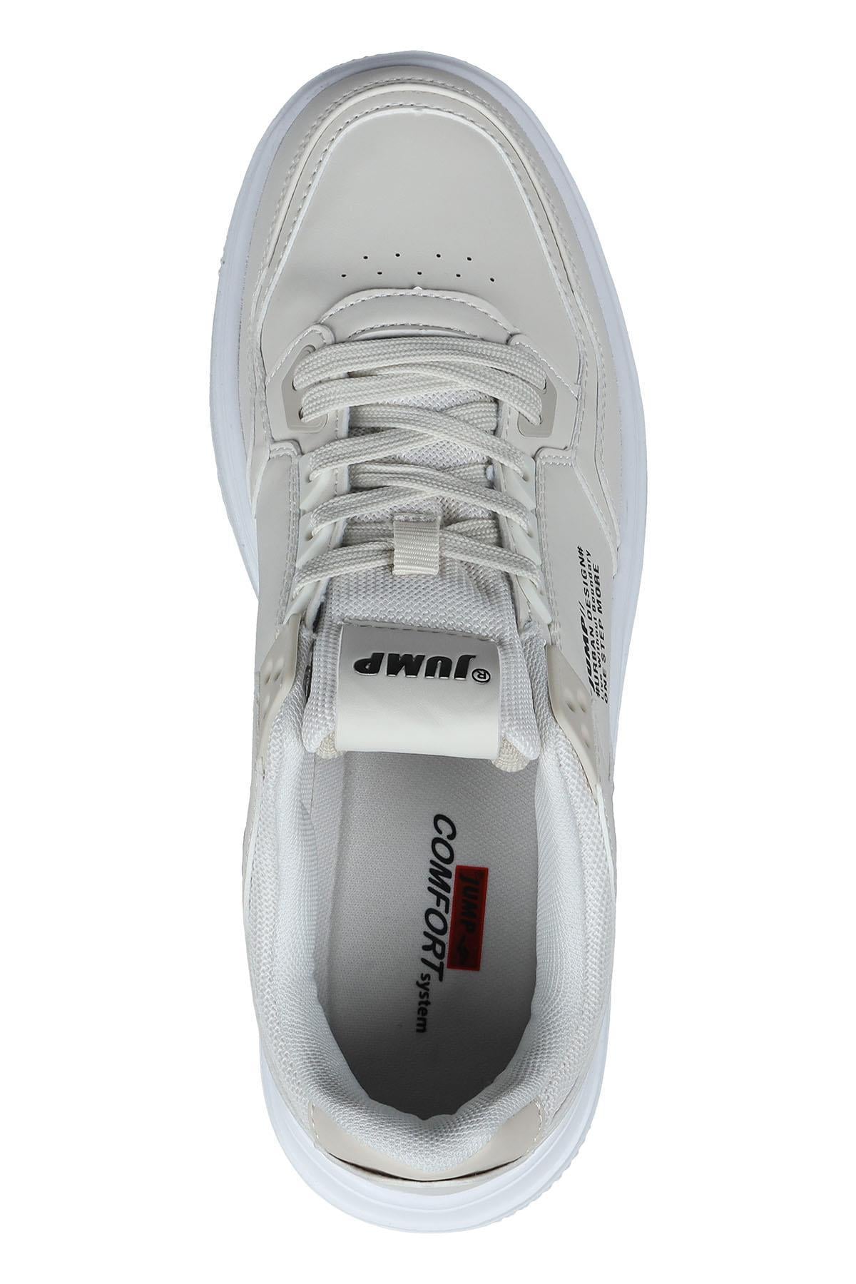 27952 Bej - Beyaz Erkek Sneaker Günlük Spor Ayakkabı