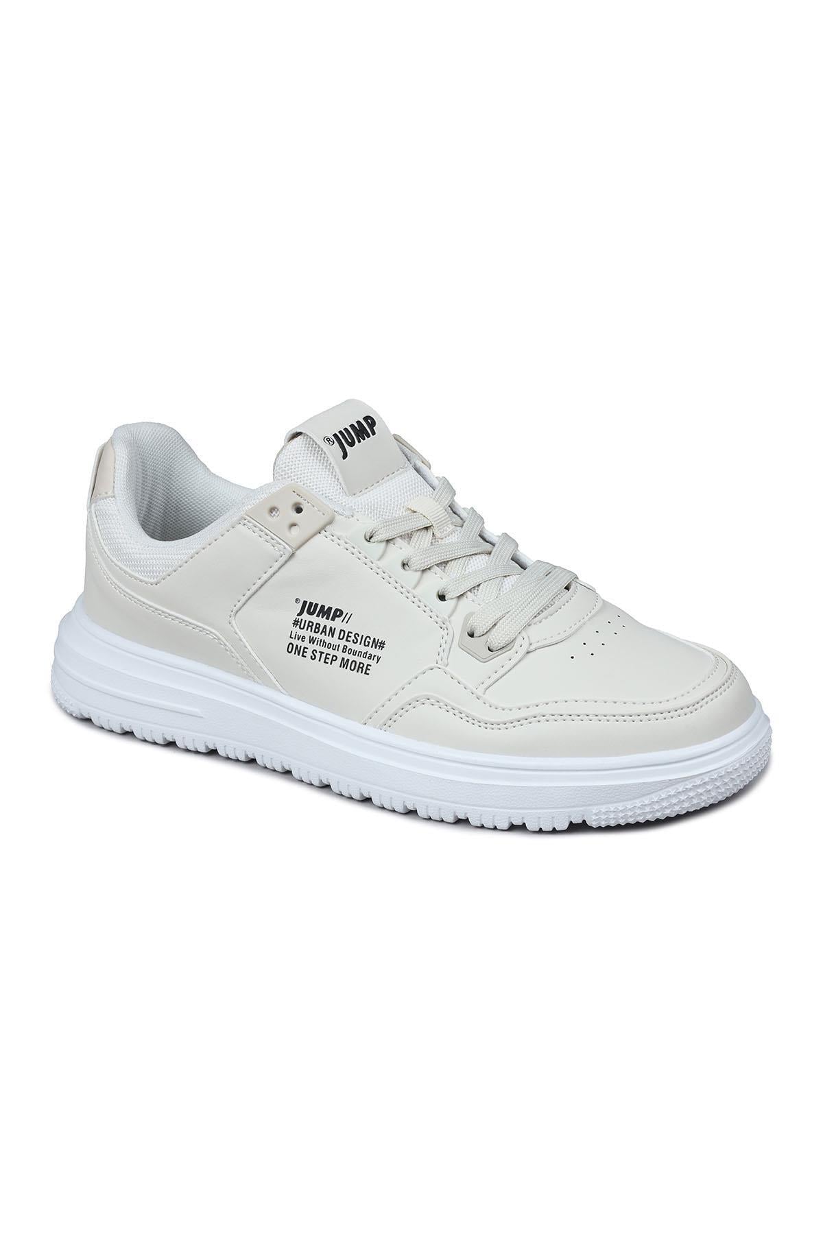 27952 Bej - Beyaz Erkek Sneaker Günlük Spor Ayakkabı