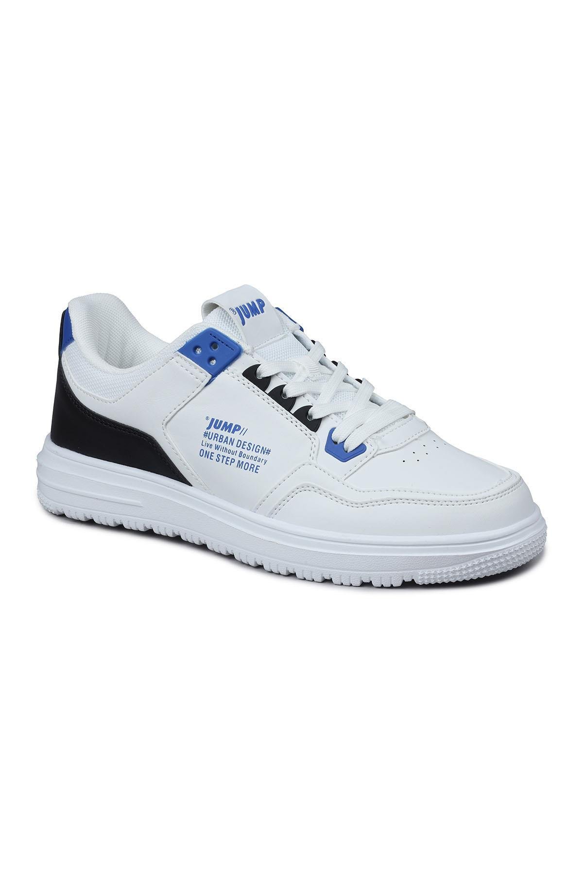 27952 Beyaz - Siyah Erkek Sneaker Günlük Spor Ayakkabı