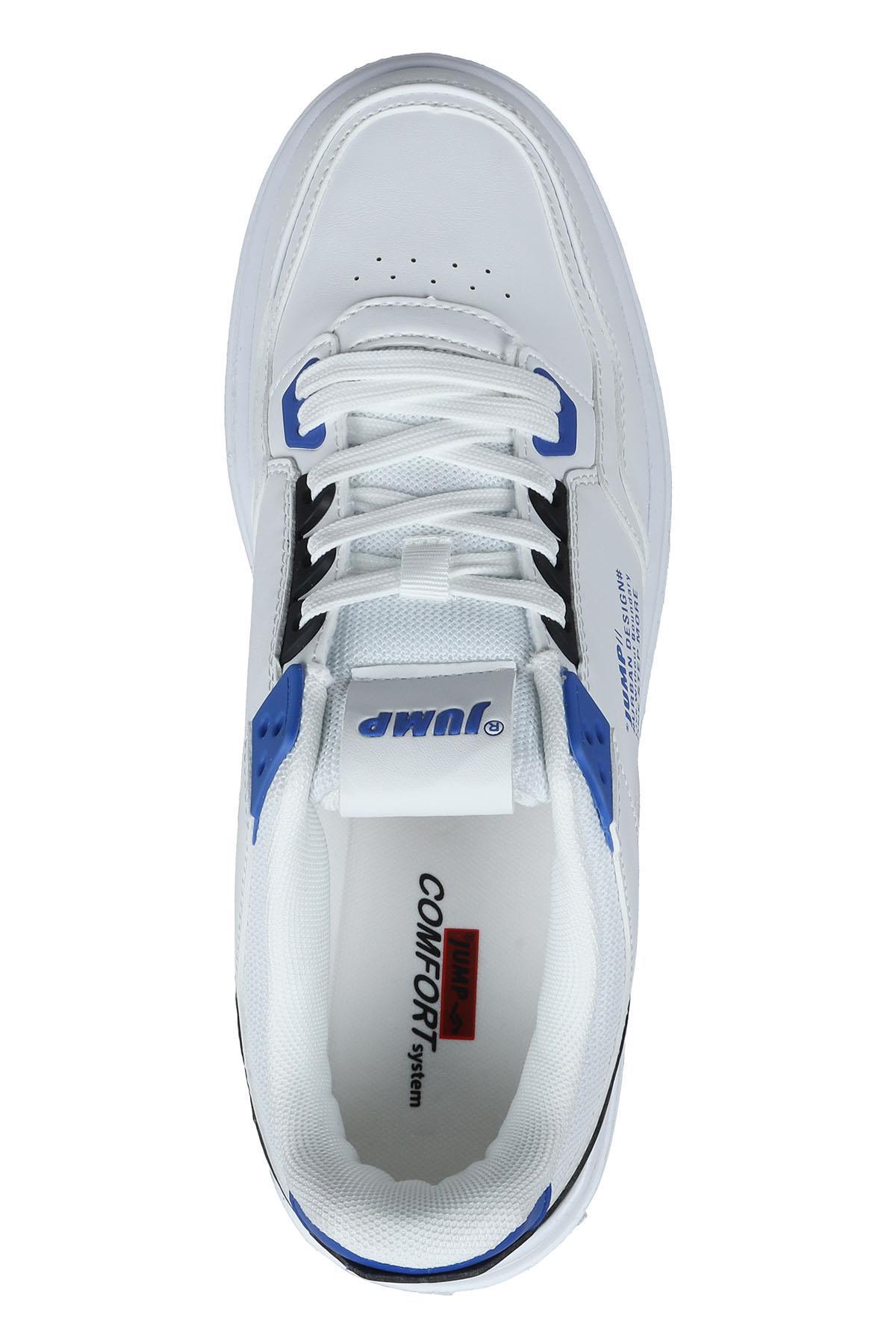 27952 Beyaz - Siyah Erkek Sneaker Günlük Spor Ayakkabı