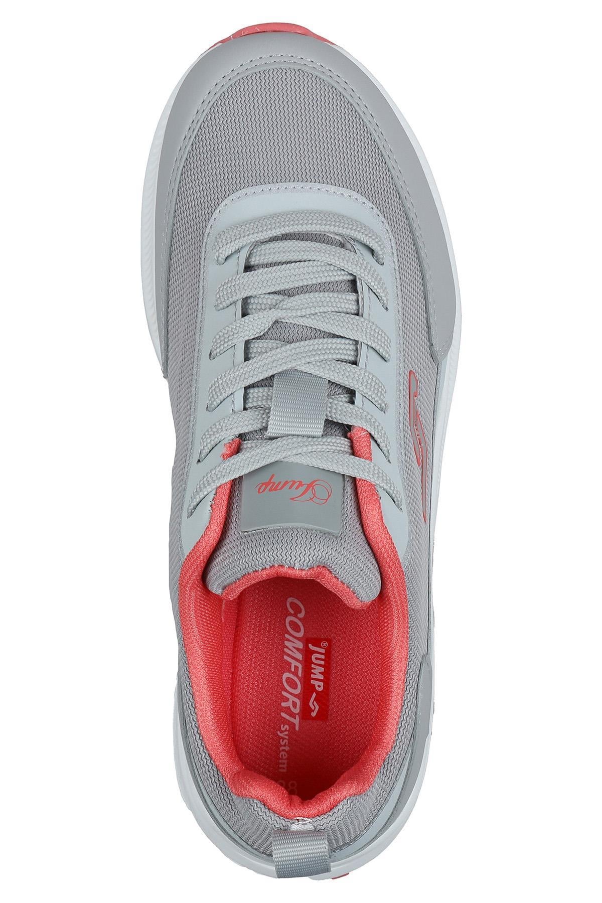 28086 Gri - Somon Pembe Kadın Sneaker Günlük Spor Ayakkabı
