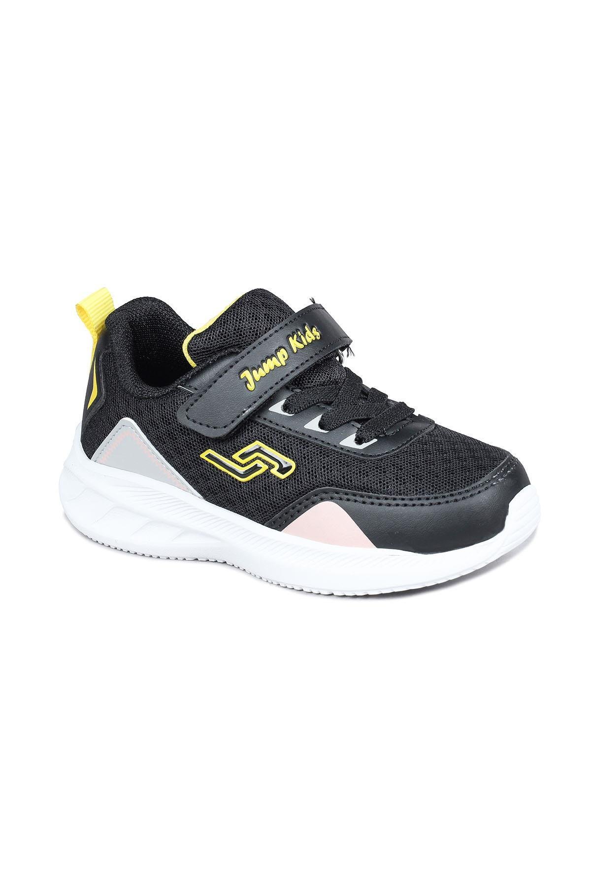 28110 Cırtlı Siyah Kız Çocuk Sneaker Günlük Spor Ayakkabı