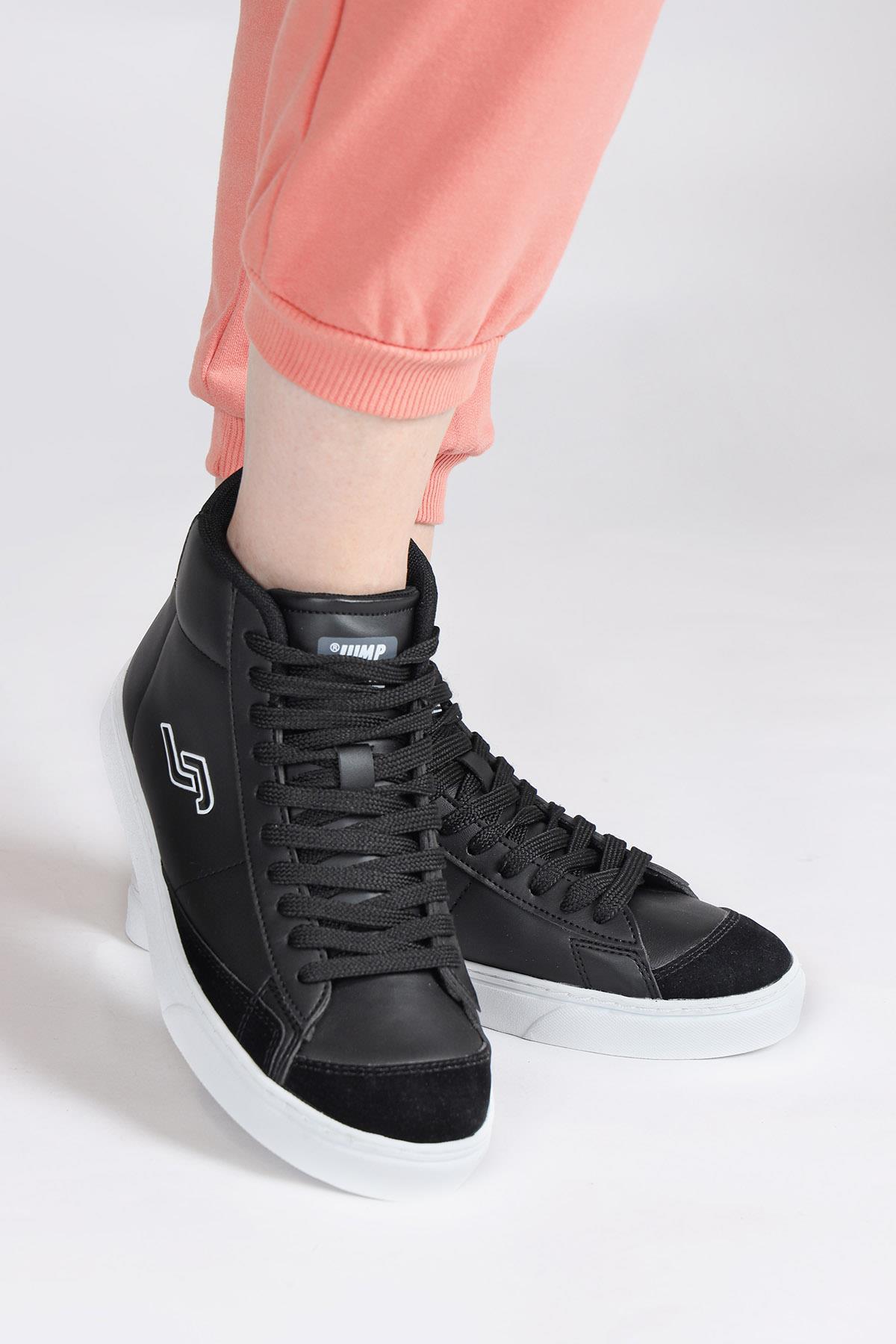 28148 Yüksek Bilekli Siyah Kadın Sneaker Günlük Spor Ayakkabı