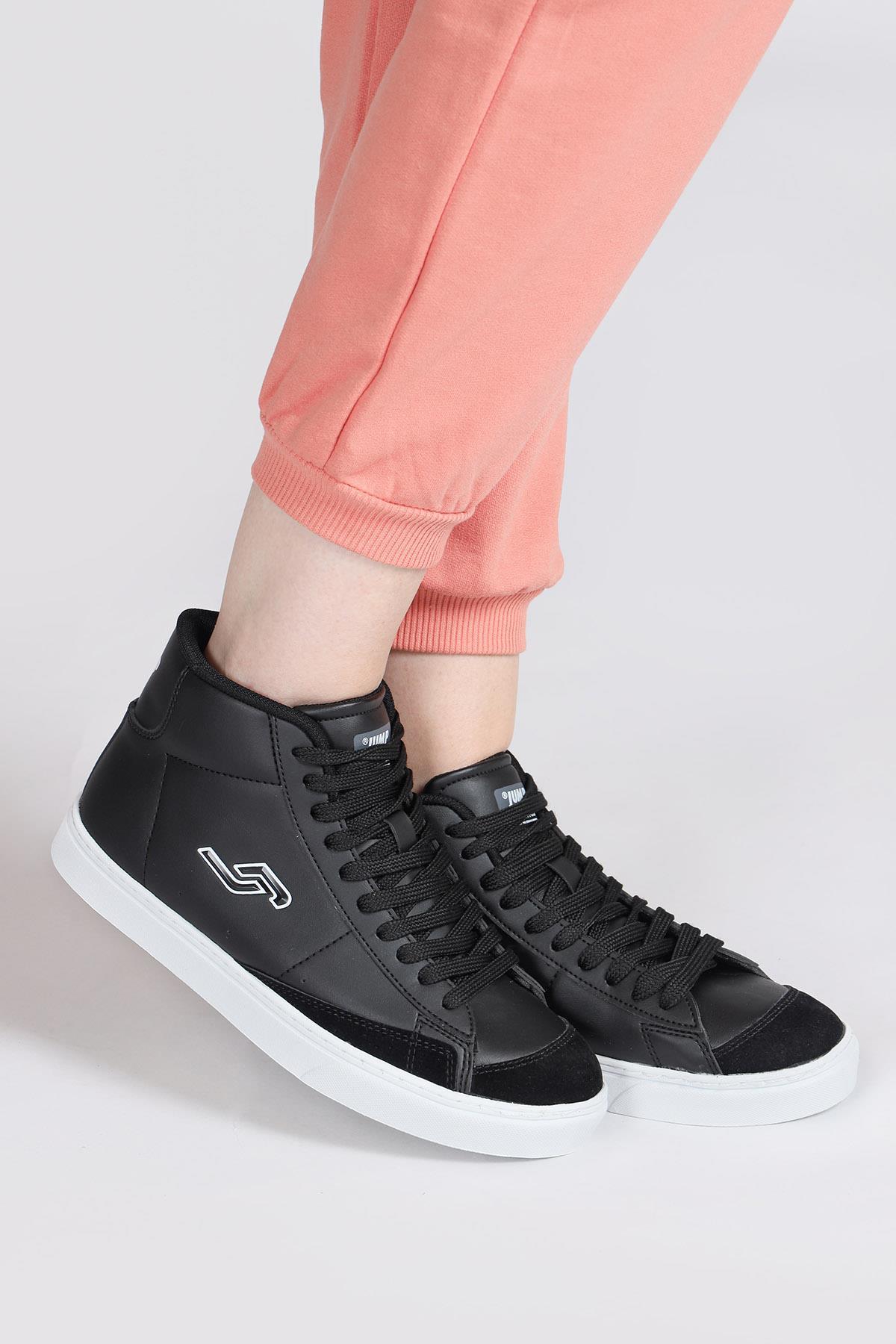 28148 Yüksek Bilekli Siyah Kadın Sneaker Günlük Spor Ayakkabı