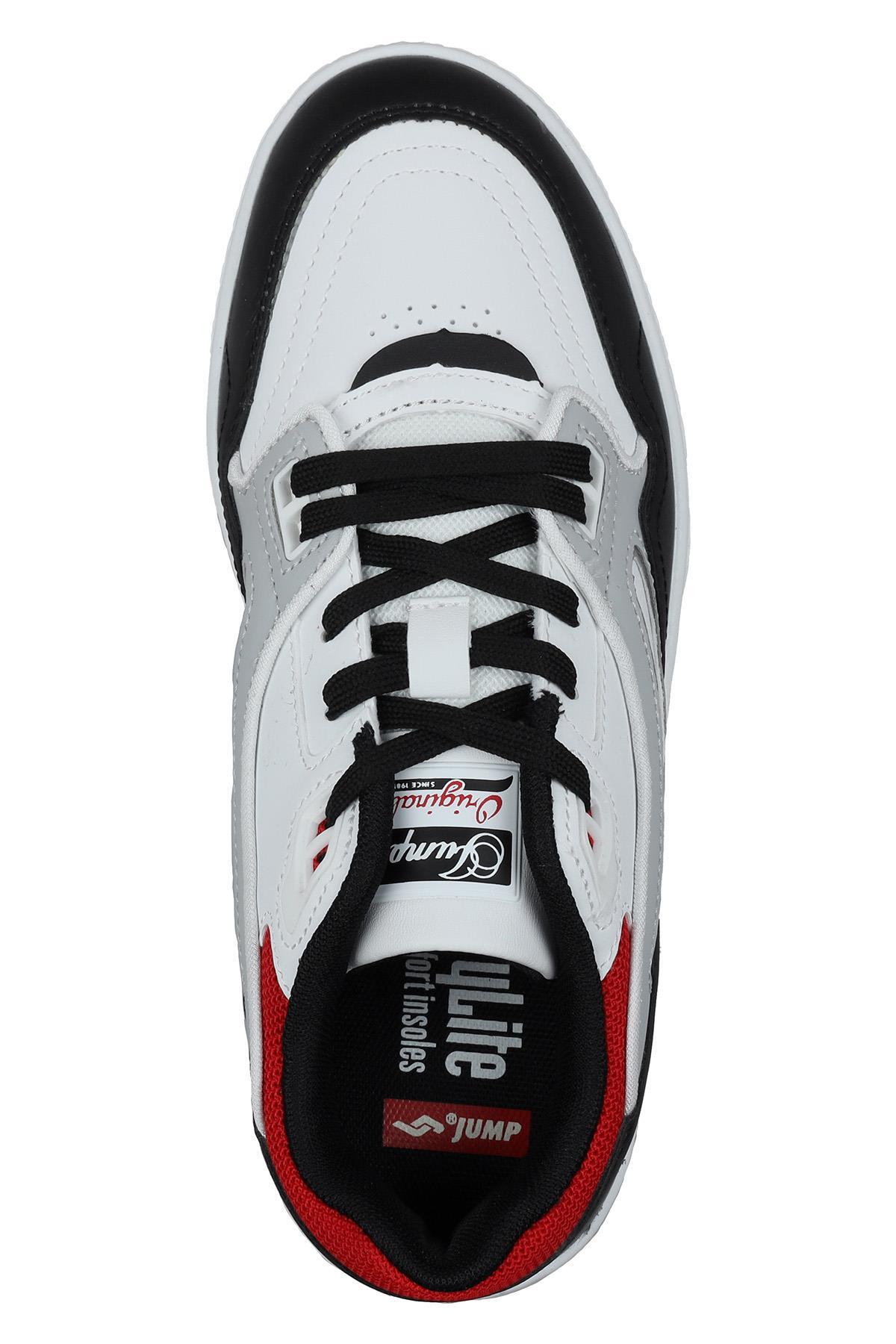 28520 Beyaz - Siyah Erkek Sneaker Günlük Spor Ayakkabı
