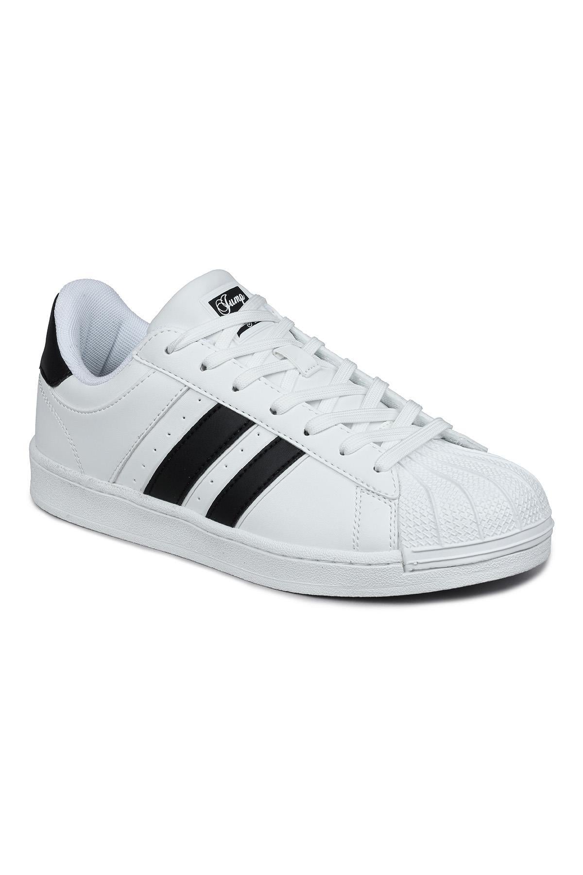 28787 Beyaz - Siyah Kadın Sneaker Günlük Spor Ayakkabı