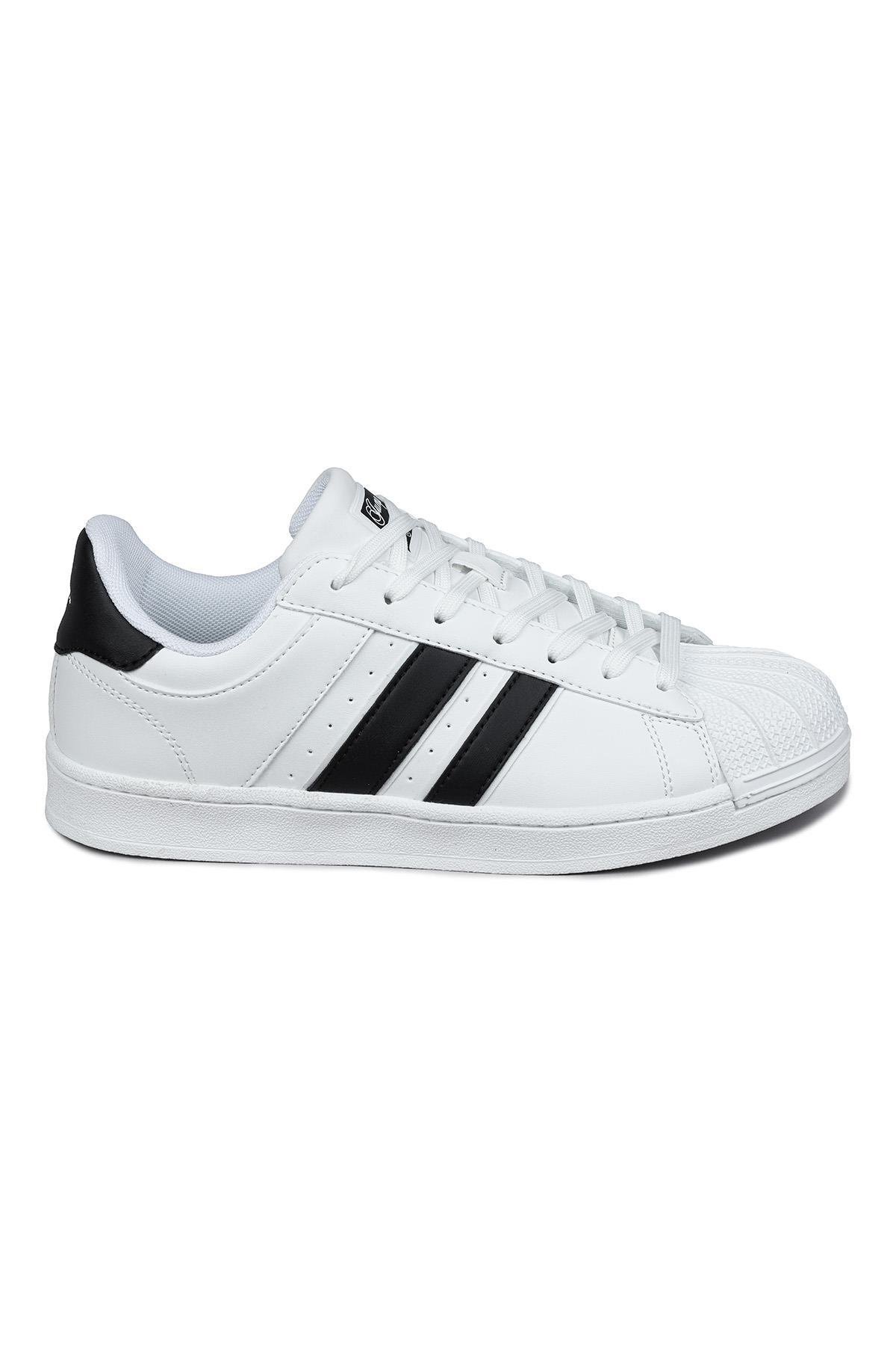 28787 Beyaz - Siyah Kadın Sneaker Günlük Spor Ayakkabı