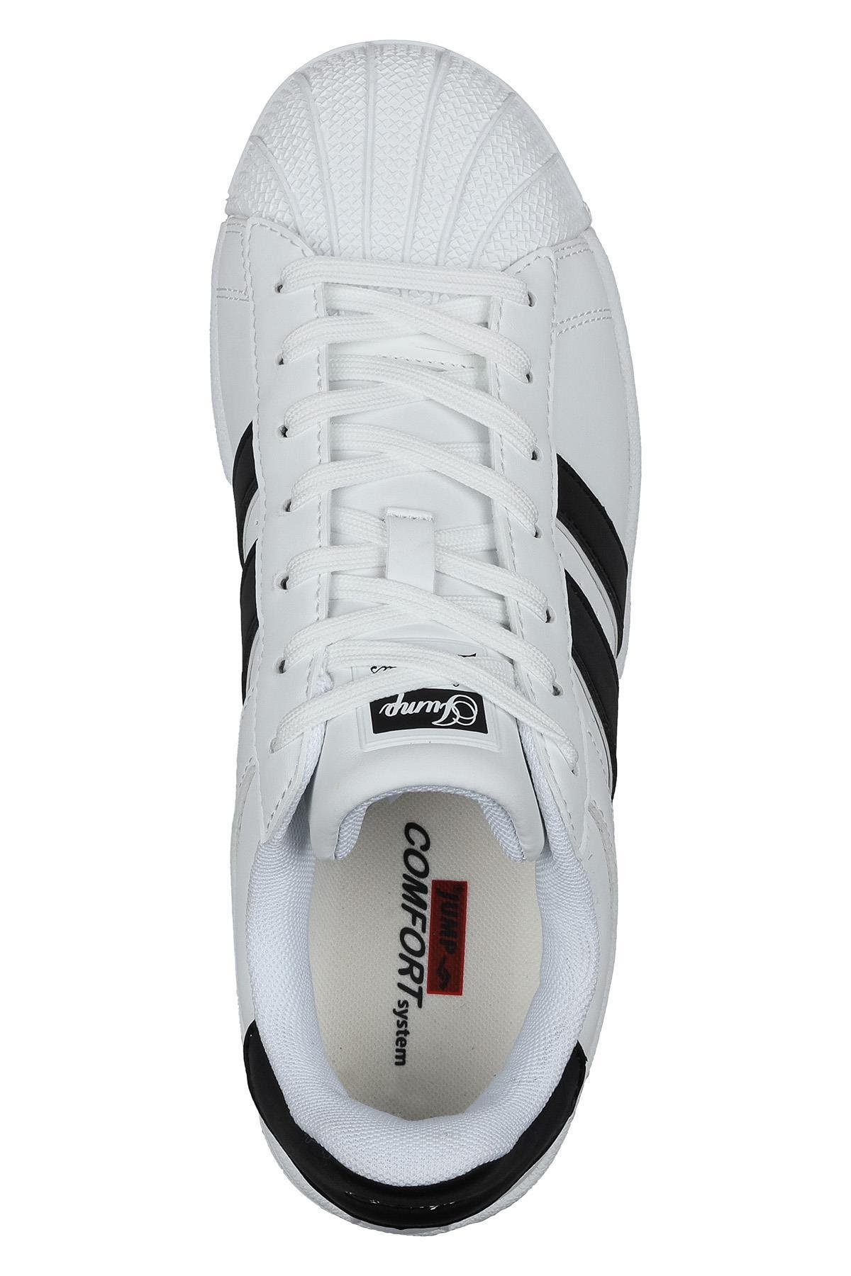 28787 Beyaz - Siyah Kadın Sneaker Günlük Spor Ayakkabı