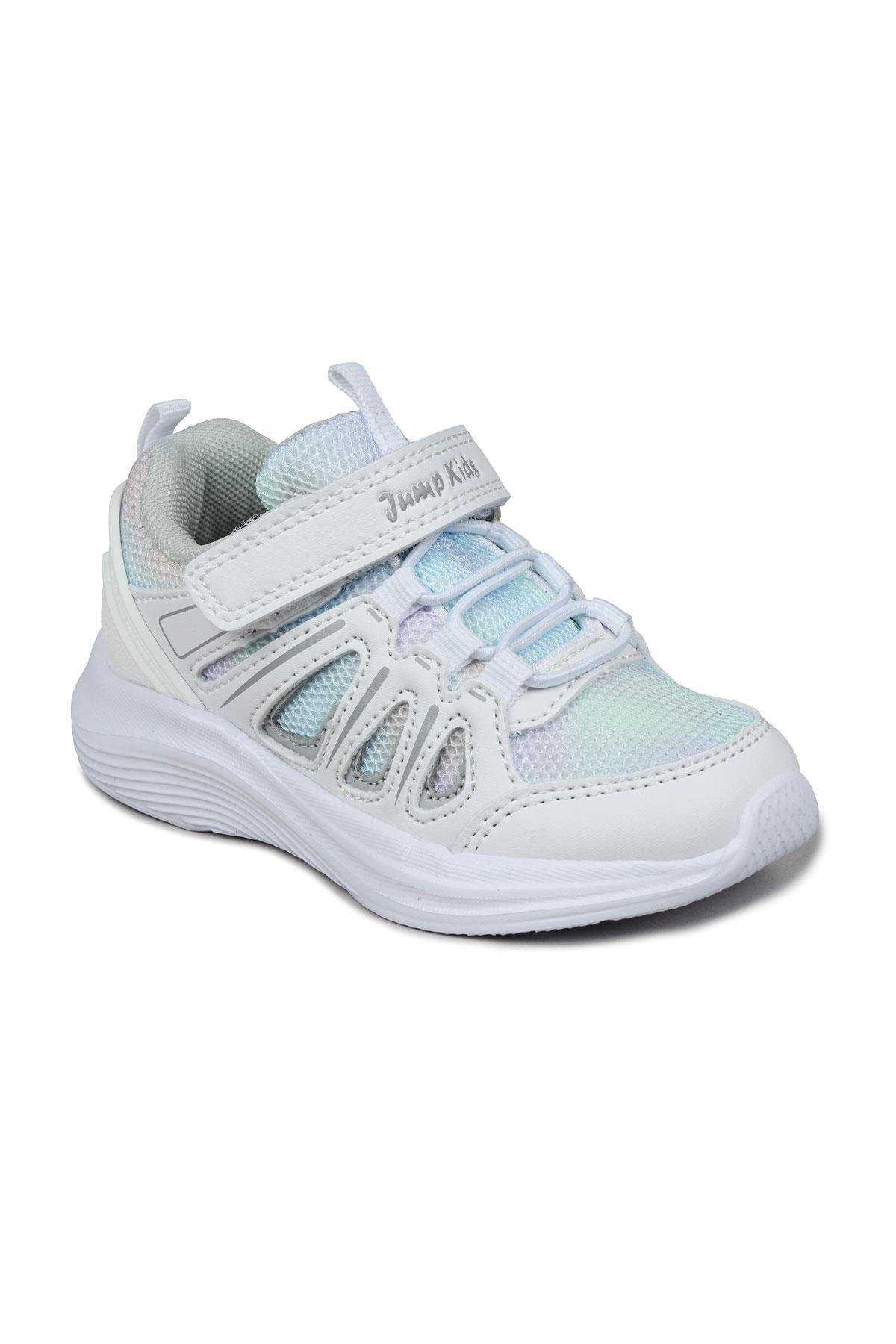 29183 Cırtlı Beyaz Kız Çocuk Sneaker Günlük Spor Ayakkabı