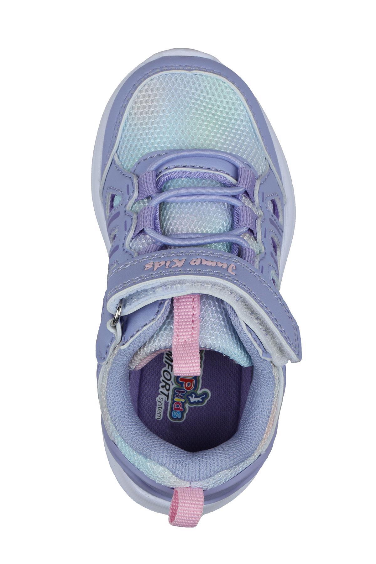 29183 Cırtlı Lila Kız Çocuk Sneaker Günlük Spor Ayakkabı