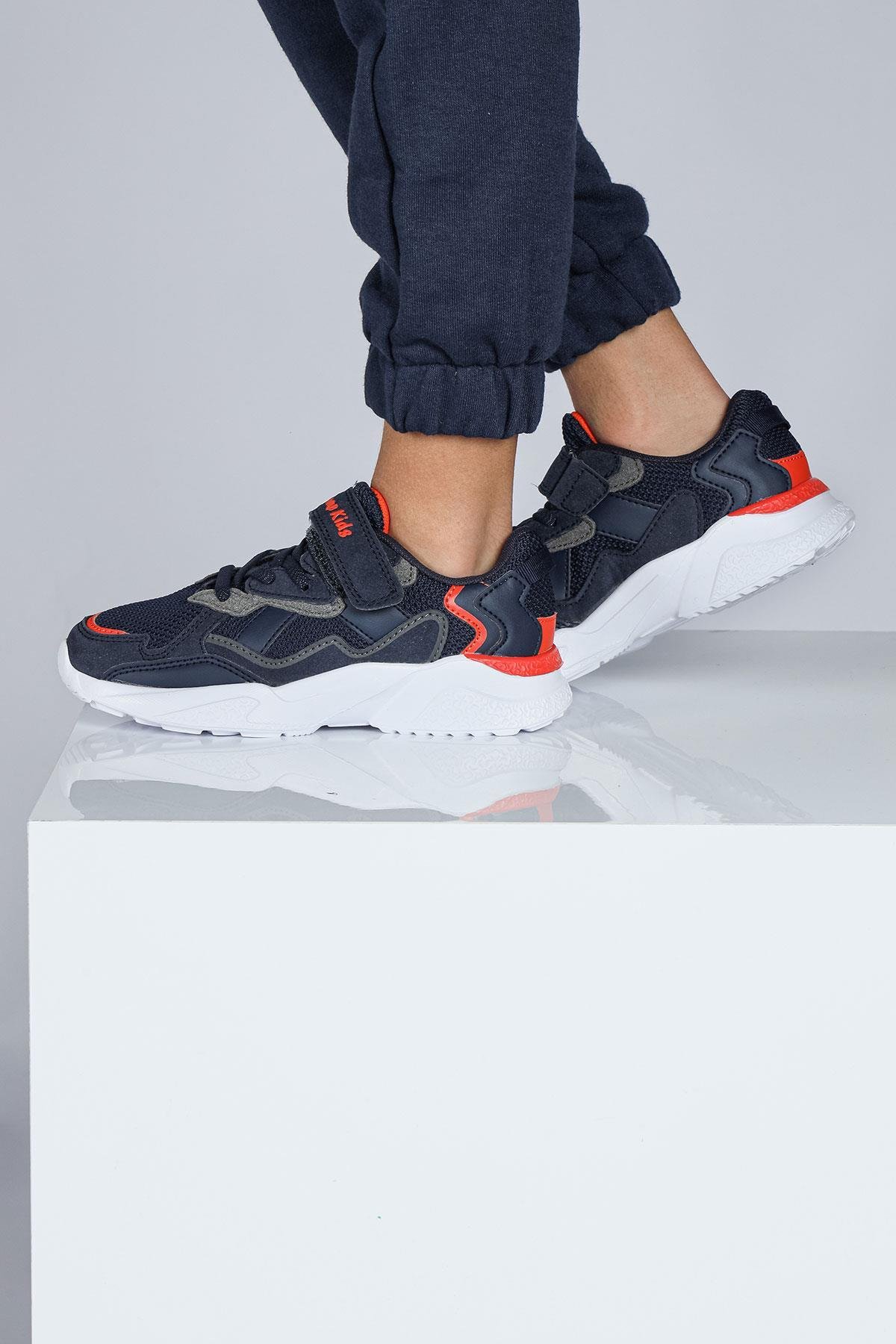 29189 Cırtlı Lacivert Üniseks Çocuk Sneaker Günlük Spor Ayakkabı