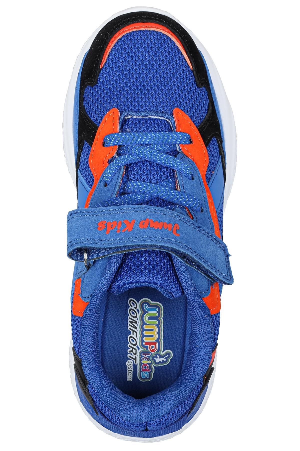 29189 Saks Mavi - Turuncu Üniseks Çocuk Sneaker Günlük Spor Ayakkabı