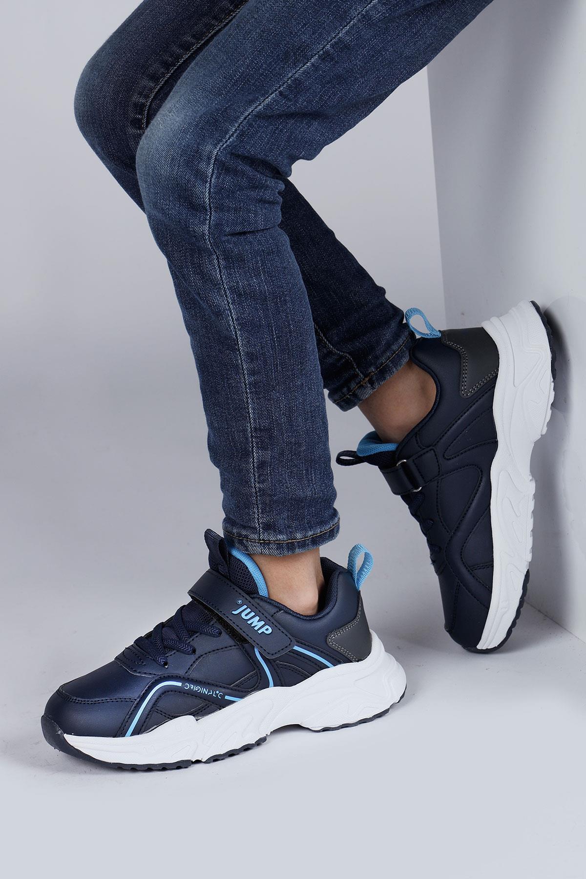29603 Cırtlı Lacivert Üniseks Çocuk Sneaker Günlük Spor Ayakkabı