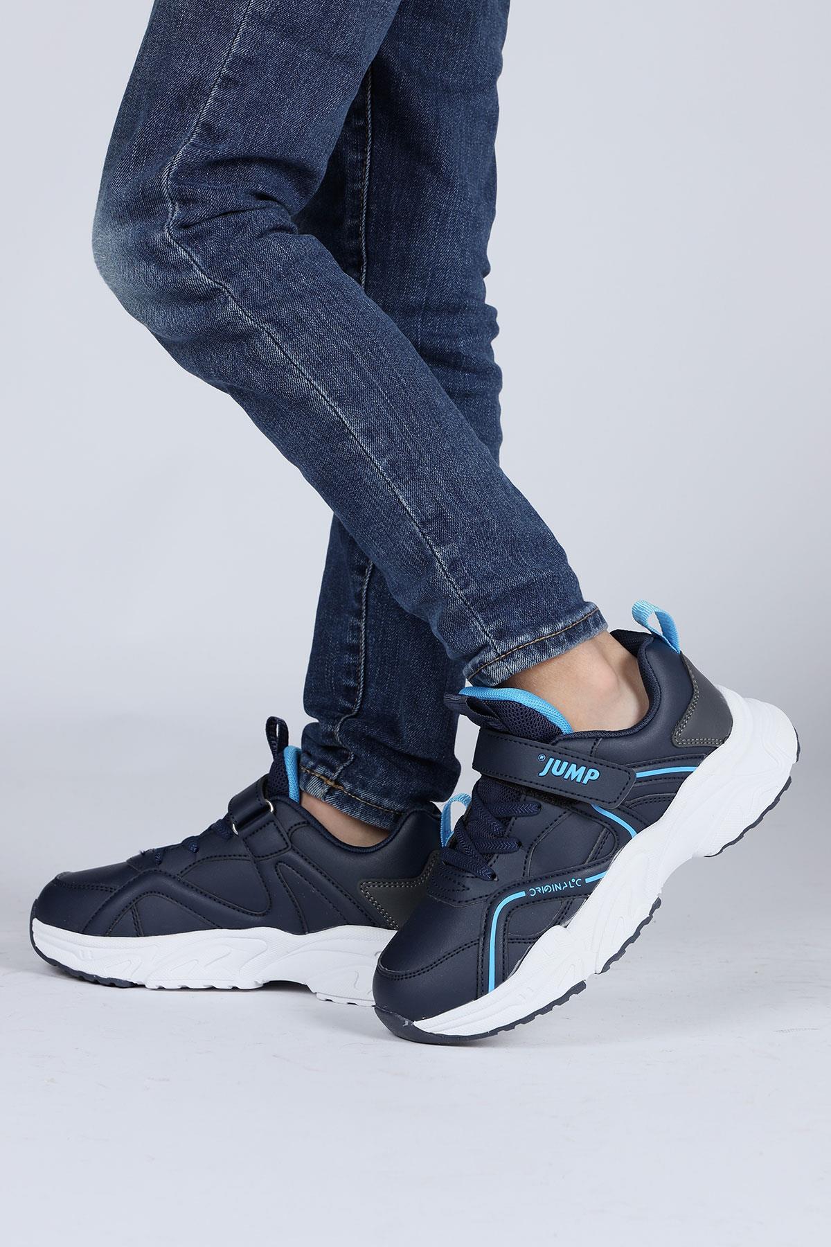 29603 Cırtlı Lacivert Üniseks Çocuk Sneaker Günlük Spor Ayakkabı