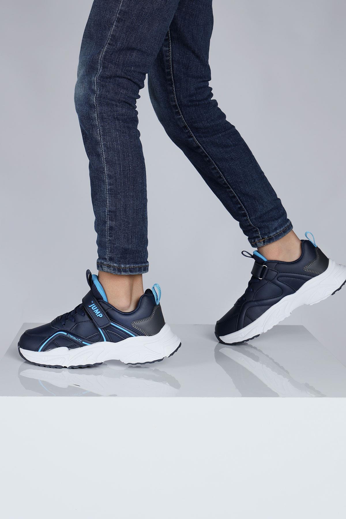 29603 Cırtlı Lacivert Üniseks Çocuk Sneaker Günlük Spor Ayakkabı