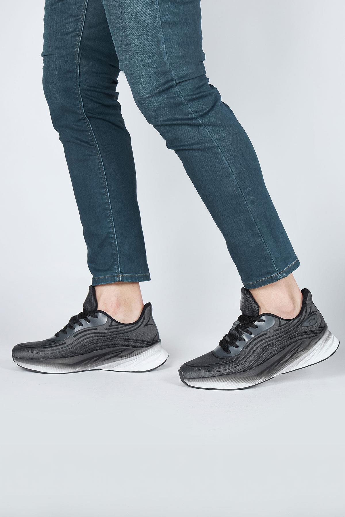 29716 Siyah - Gri Erkek Sneaker Günlük Spor Ayakkabı