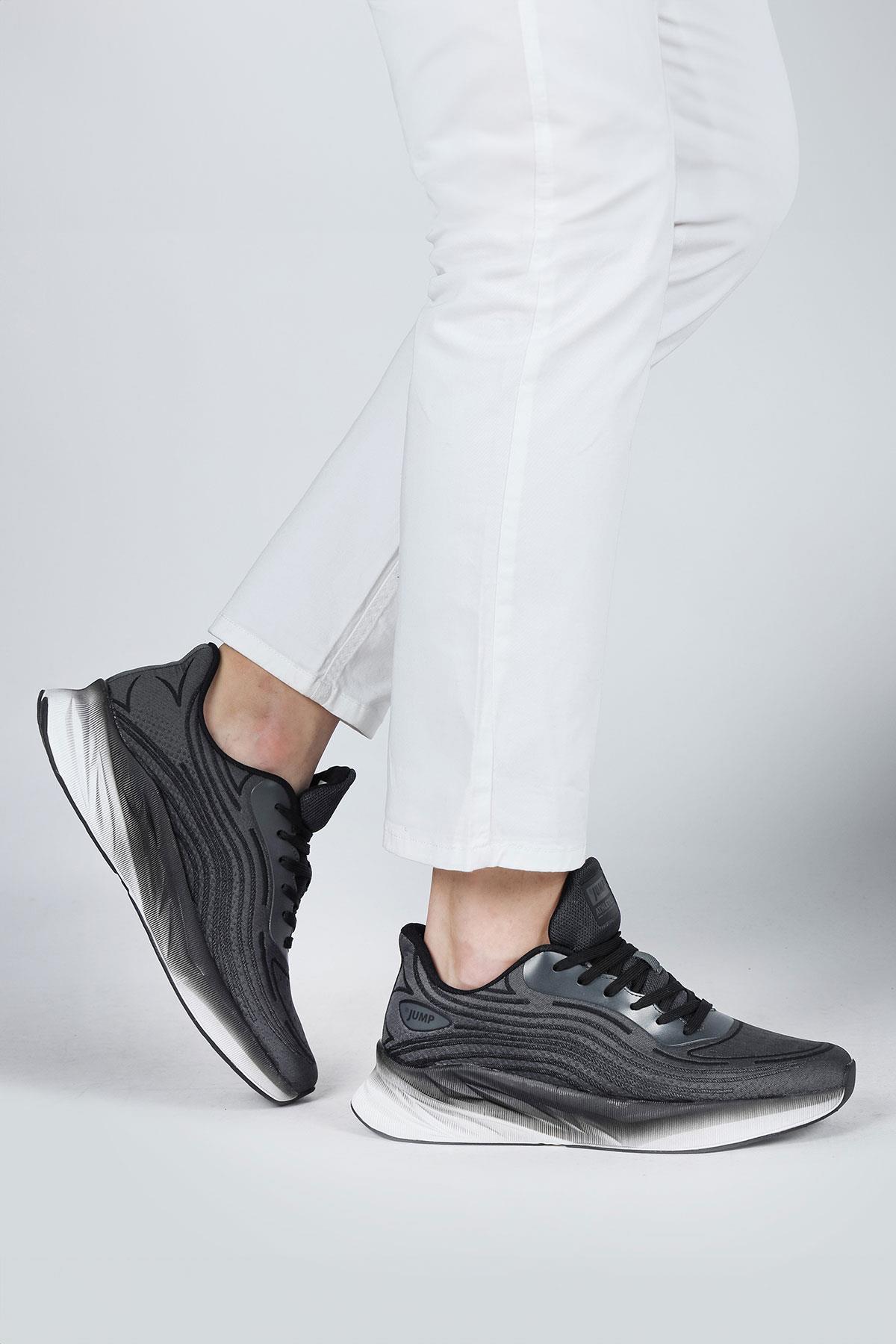 29716 Siyah - Gri Erkek Sneaker Günlük Spor Ayakkabı