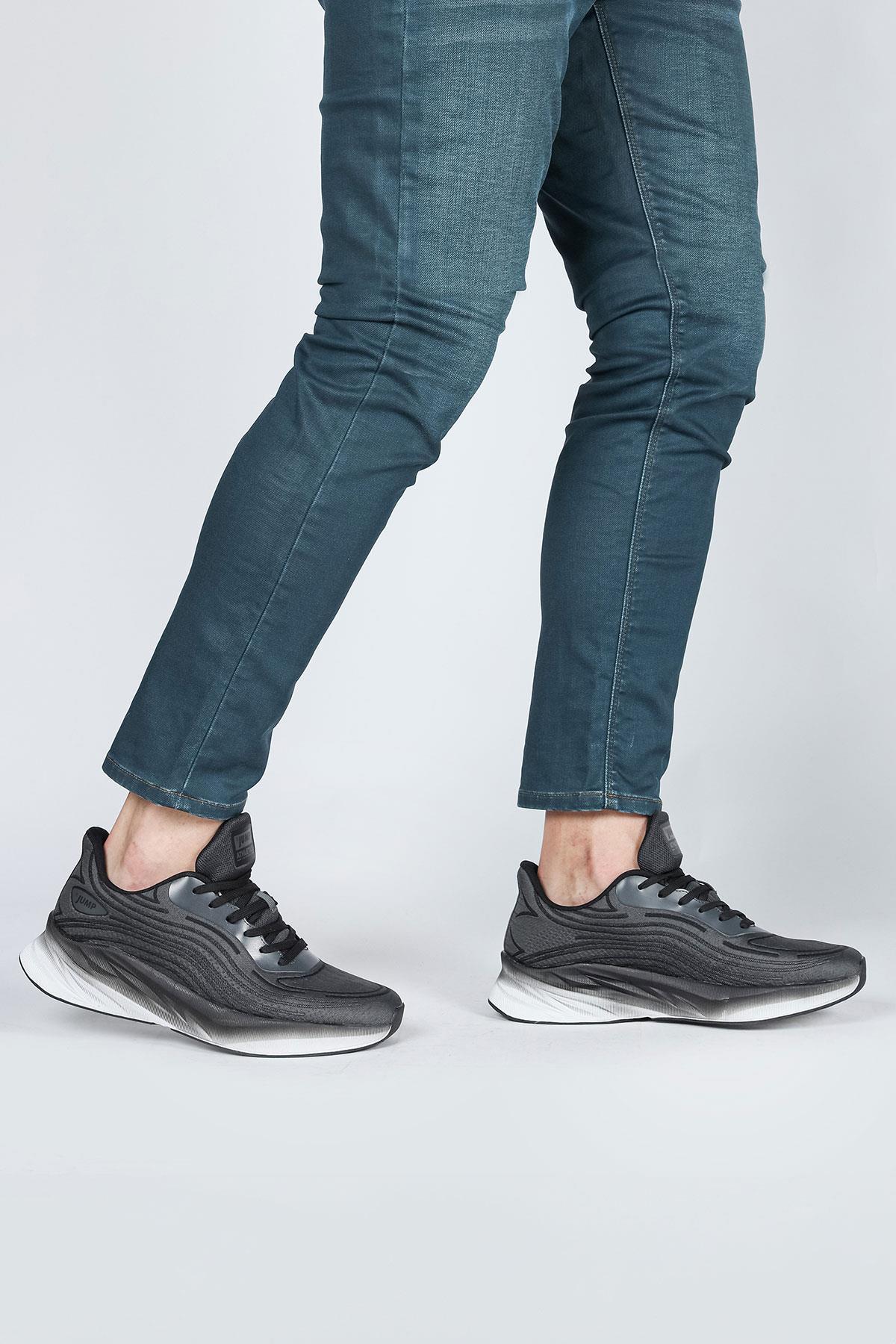 29716 Siyah - Gri Erkek Sneaker Günlük Spor Ayakkabı
