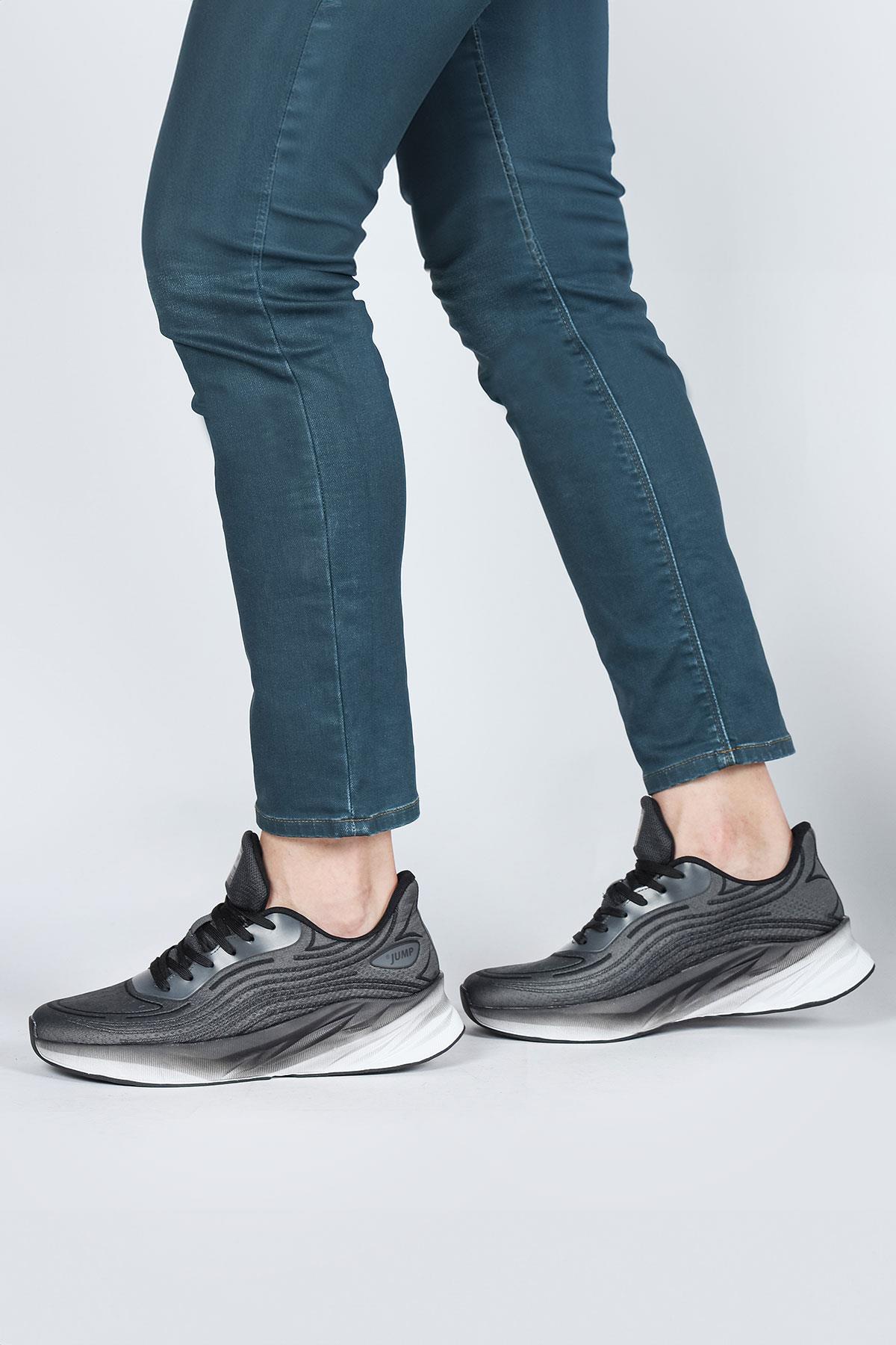 29716 Siyah - Gri Erkek Sneaker Günlük Spor Ayakkabı
