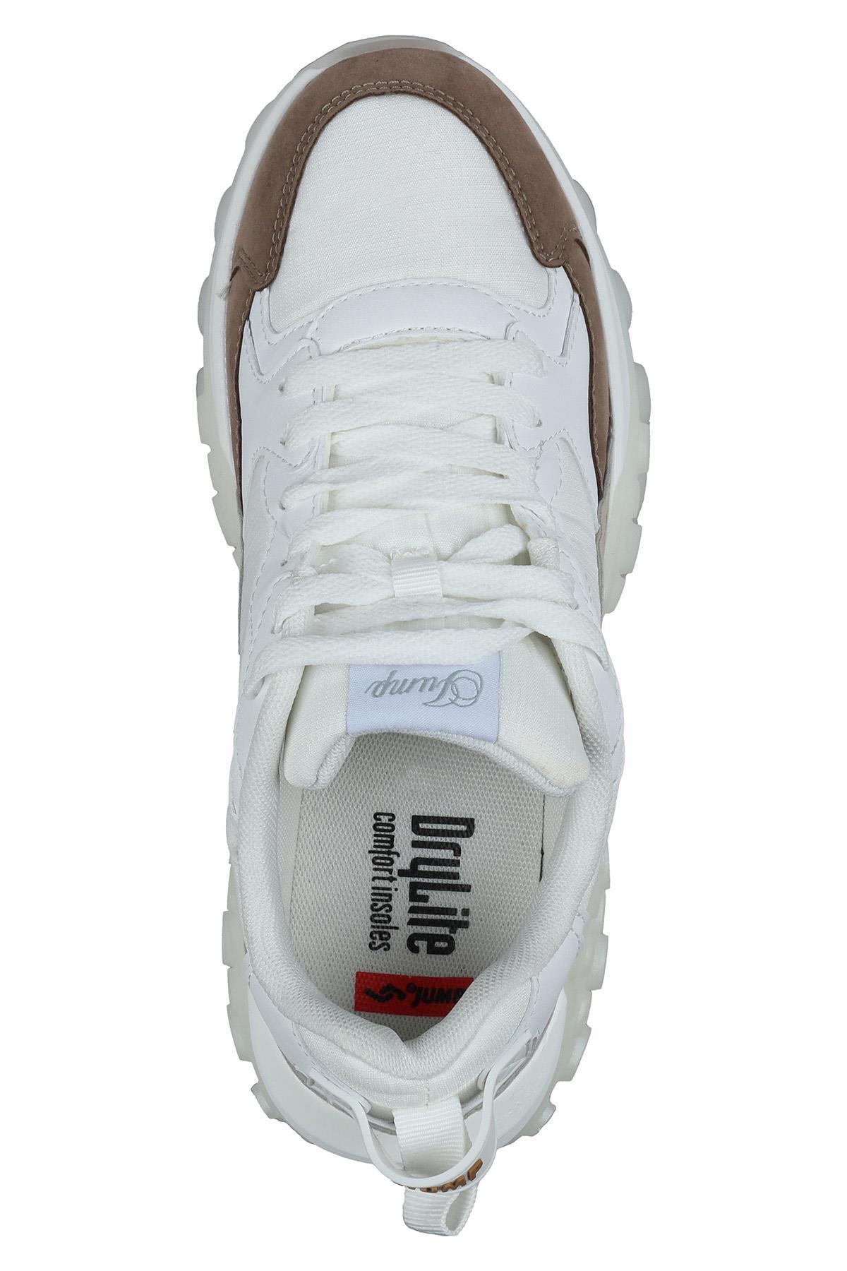 29780 Beyaz - Bej Kadın Sneaker Günlük Spor Ayakkabı