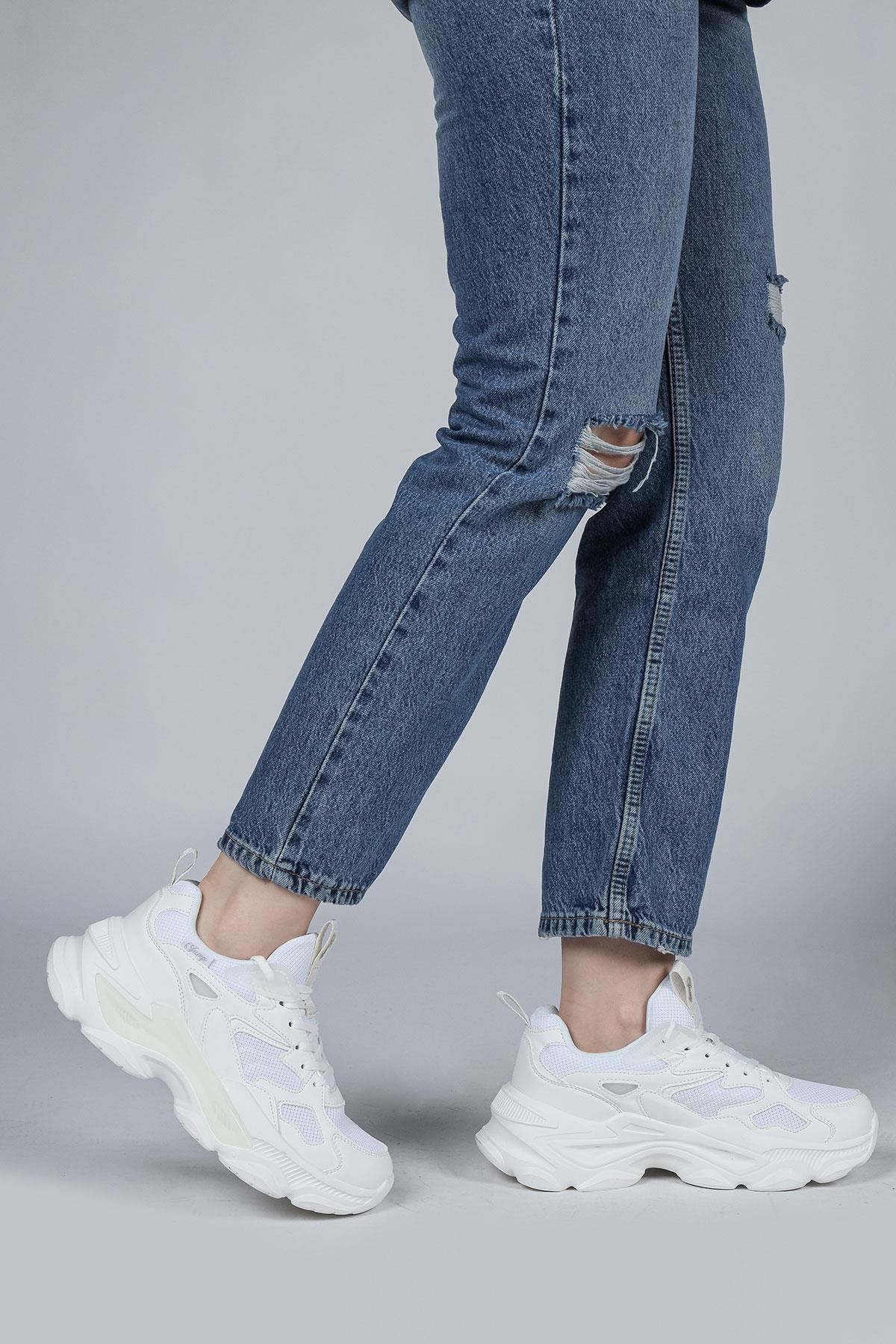 29891 Beyaz Kadın Sneaker Günlük Spor Ayakkabı