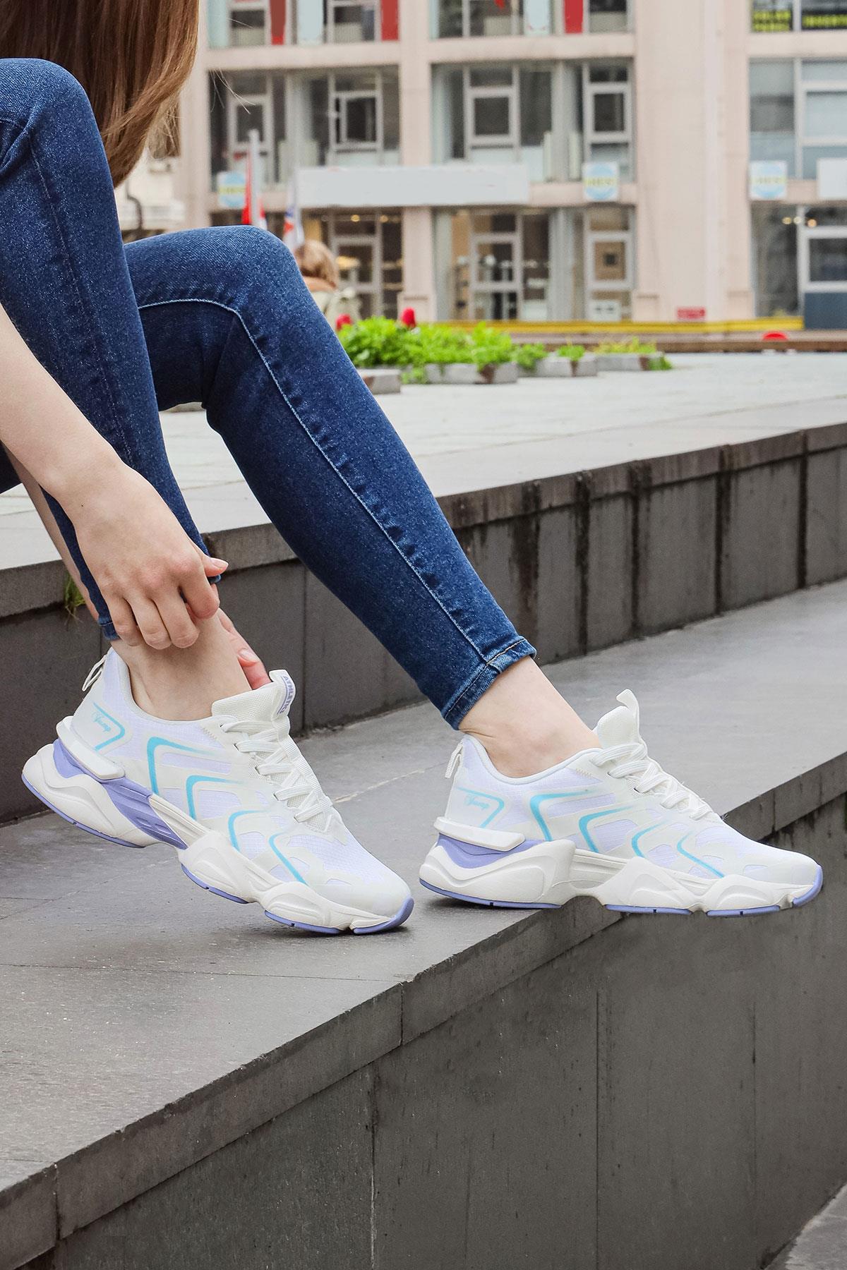 29907 Beyaz Kadın Sneaker Günlük Spor Ayakkabı