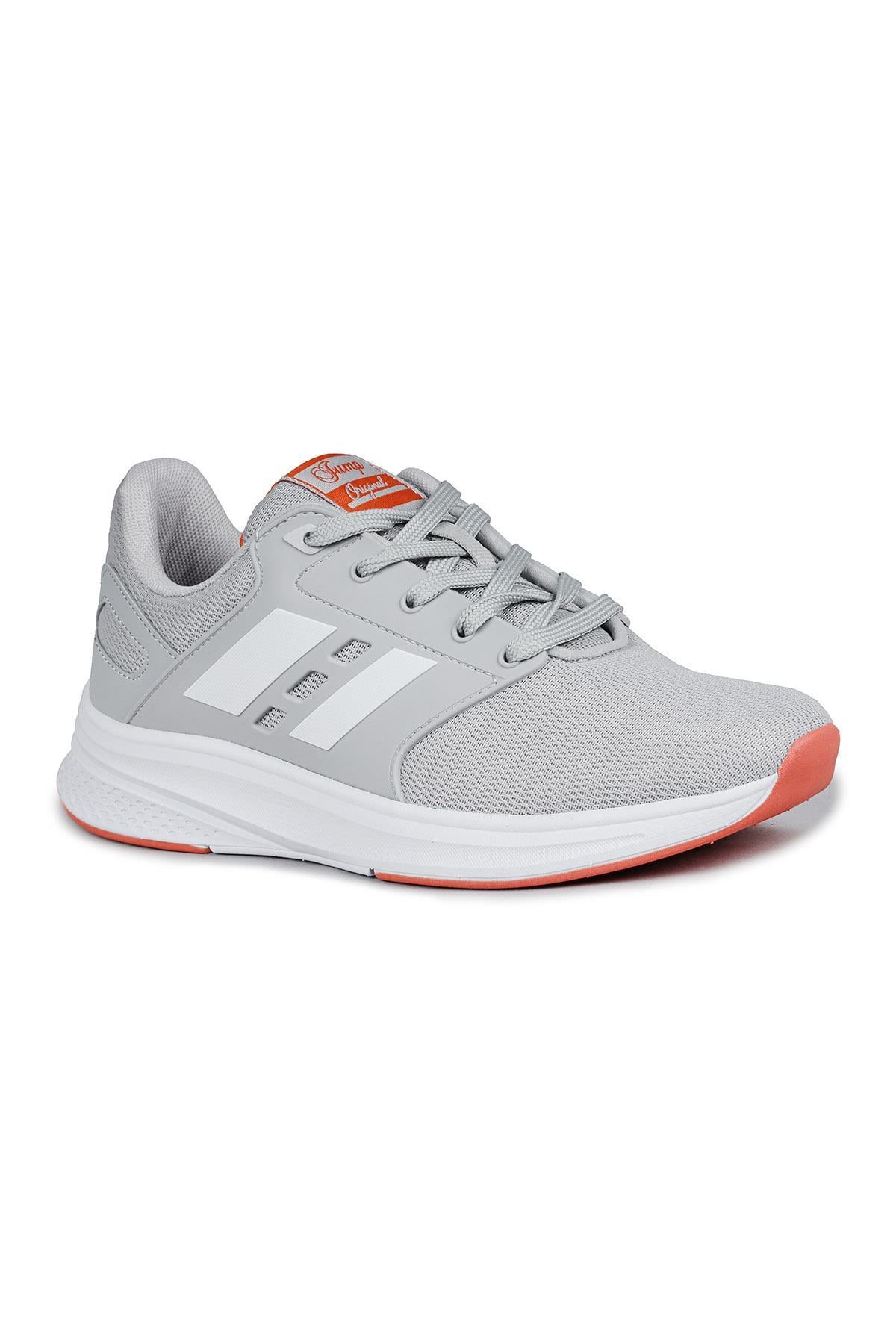29964 Gri - Beyaz Kadın Sneaker Günlük Spor Ayakkabı
