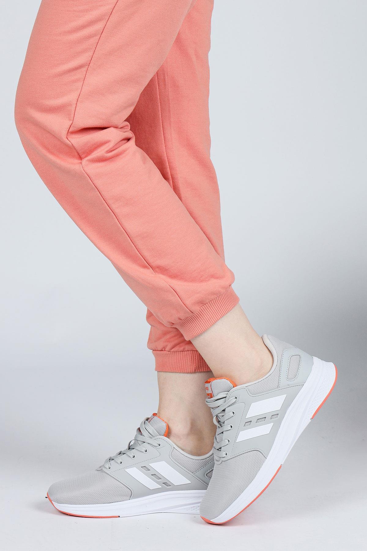 29964 Gri - Beyaz Kadın Sneaker Günlük Spor Ayakkabı