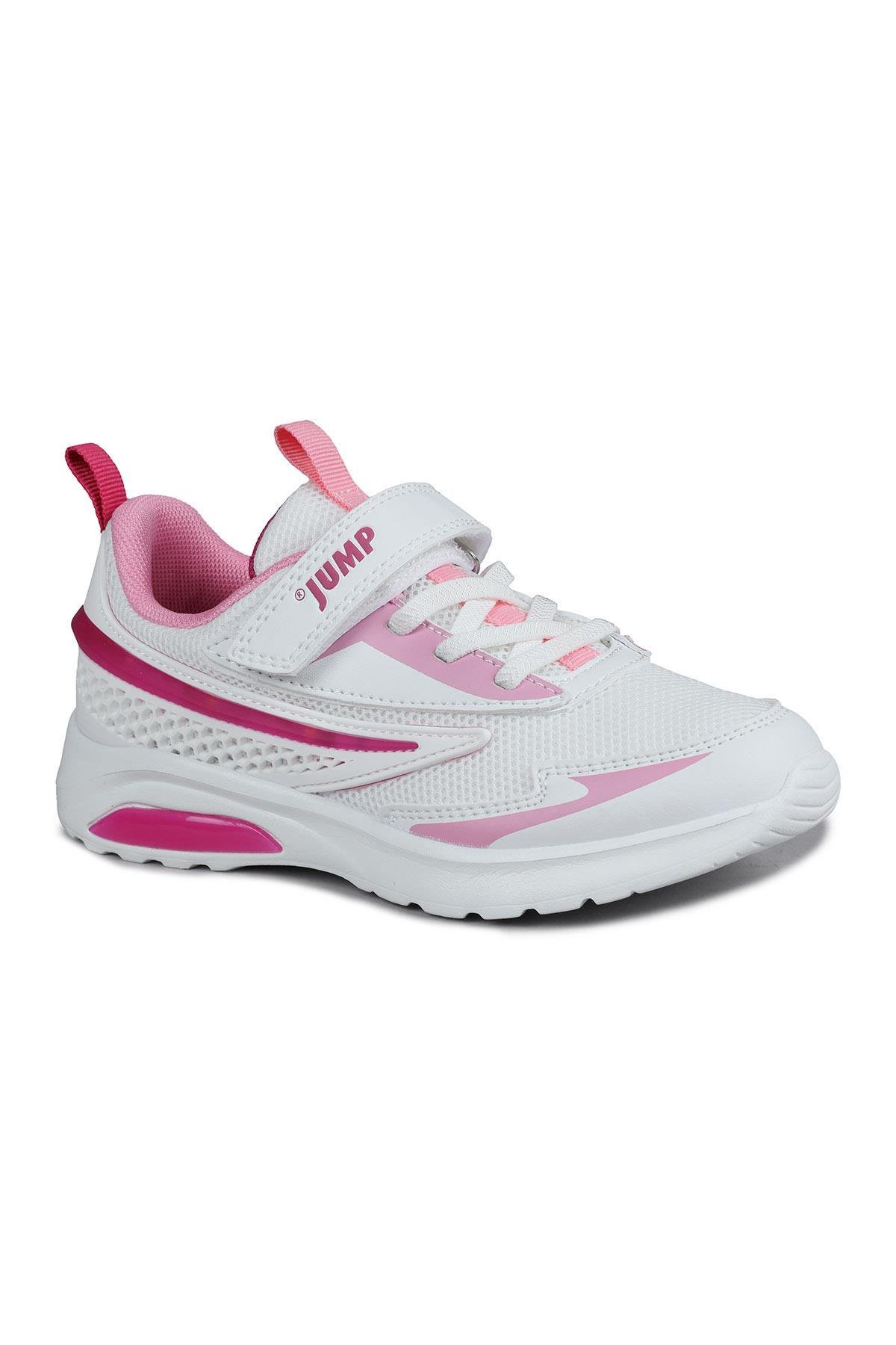 30007 Beyaz - Fuşya Kız Çocuk Sneaker Günlük Spor Ayakkabı