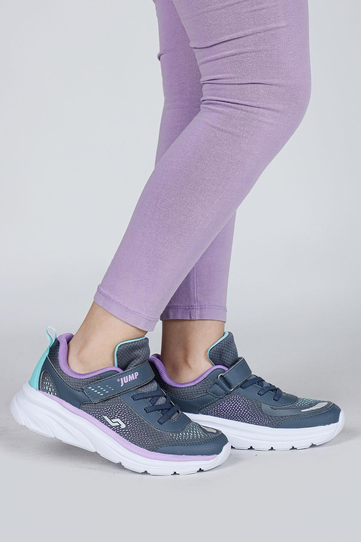 30008 Lacivert - Mor Kız Çocuk Sneaker Günlük Spor Ayakkabı