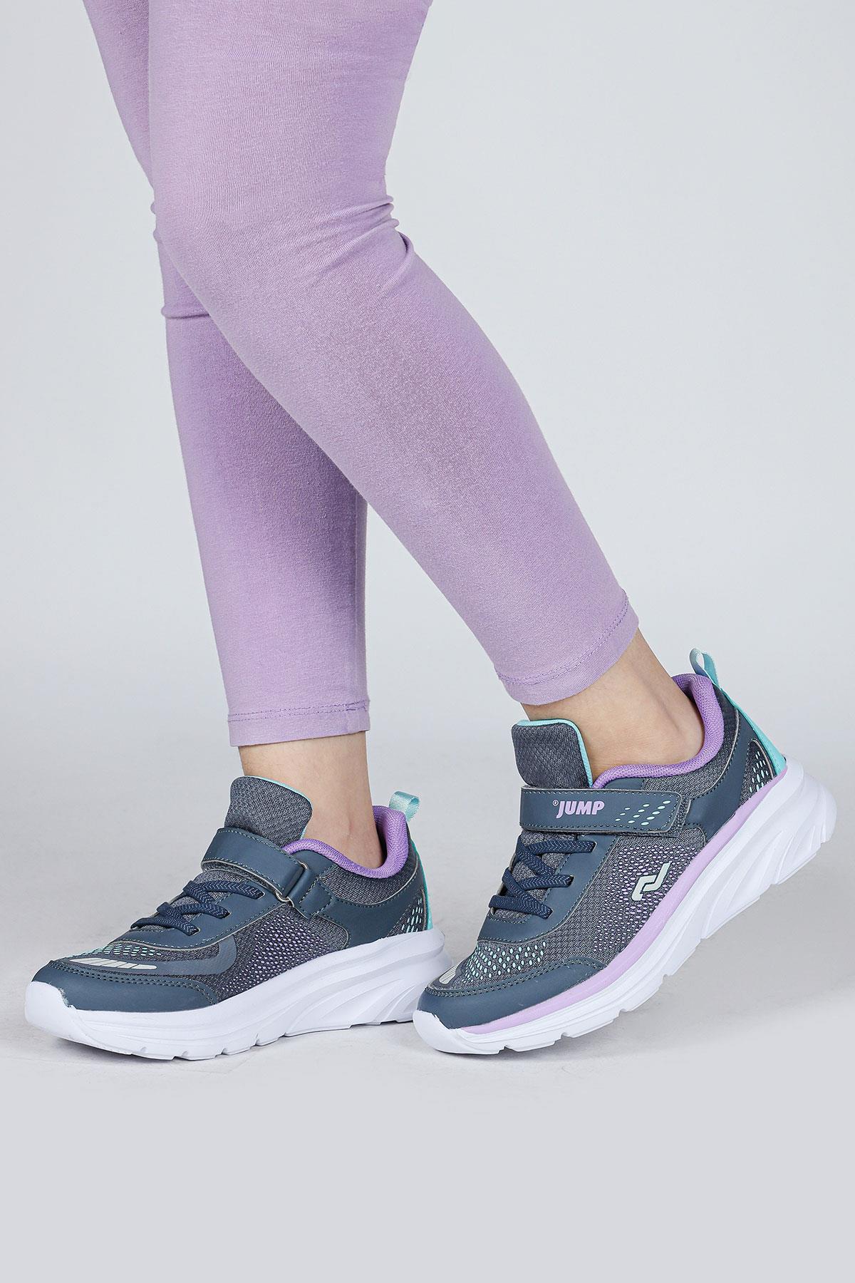 30008 Lacivert - Mor Kız Çocuk Sneaker Günlük Spor Ayakkabı
