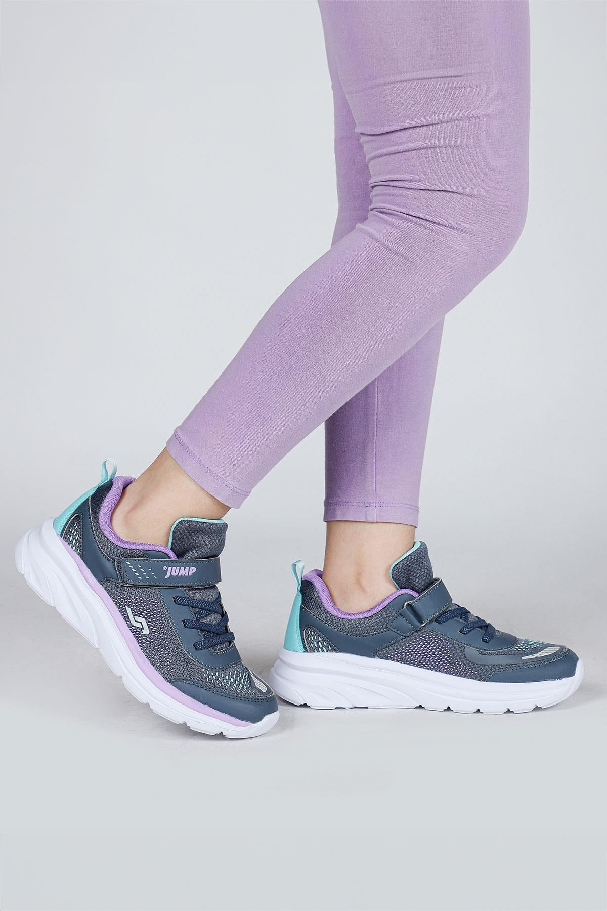 30008 Lacivert - Mor Kız Çocuk Sneaker Günlük Spor Ayakkabı