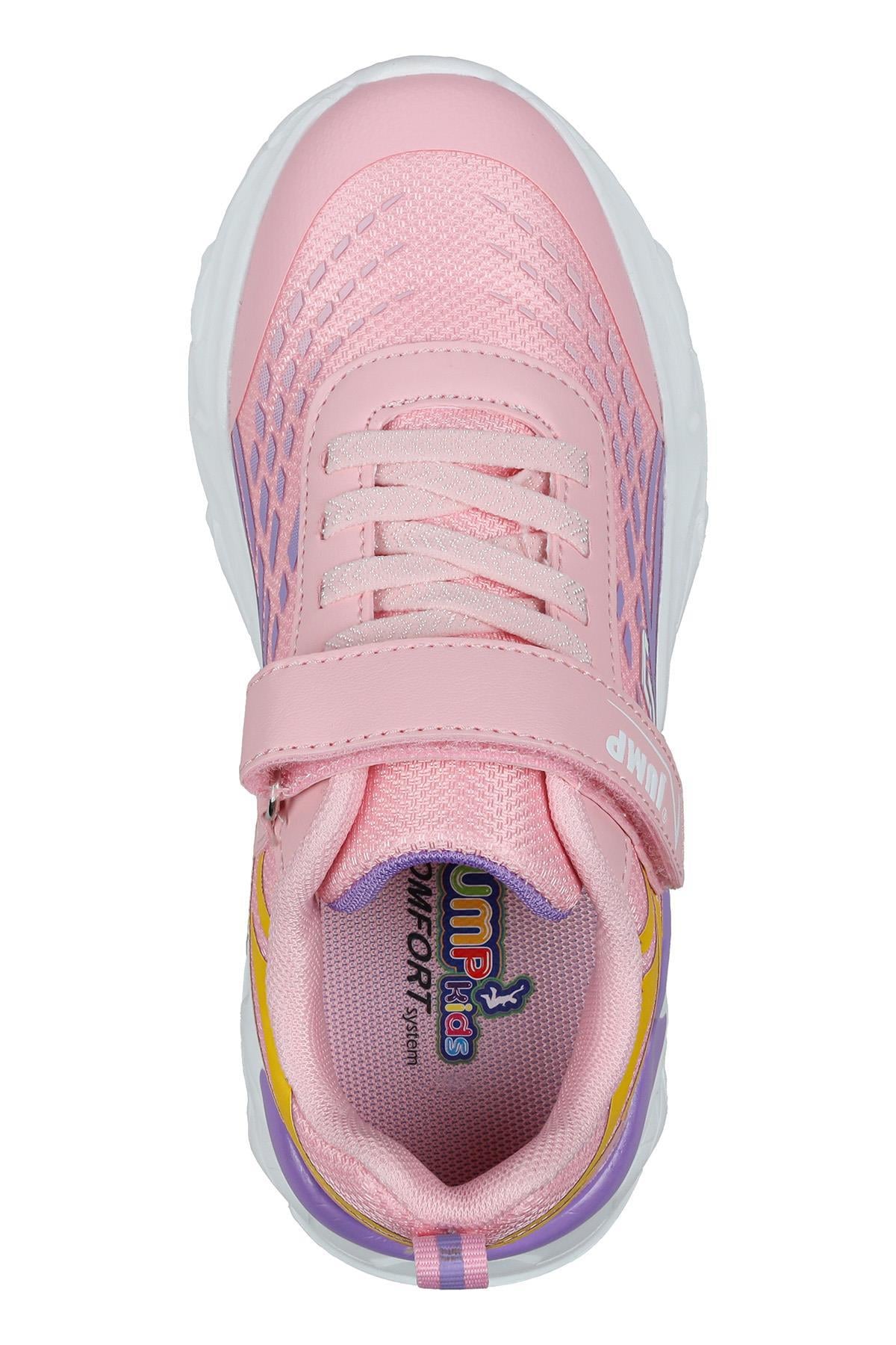 30030 Pembe - Mor - Sarı Kız Çocuk Sneaker Günlük Spor Ayakkabı