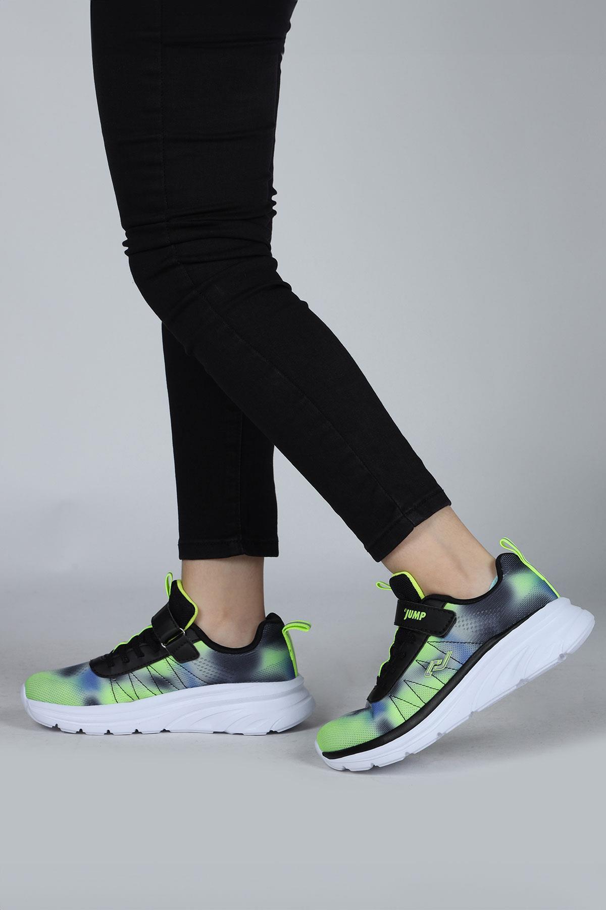 30034 Siyah - Yeşil Kız Çocuk Sneaker Günlük Spor Ayakkabı