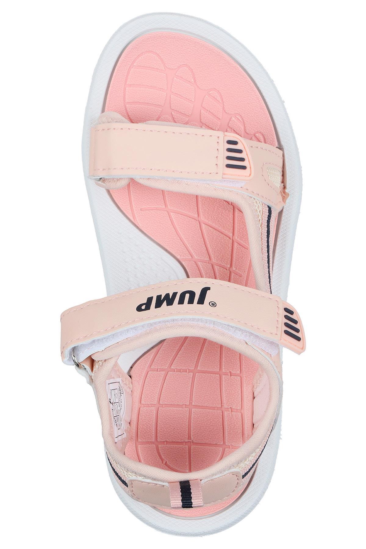 30068 Somon Pembe Kız Çocuk Cırtlı Günlük Sandalet