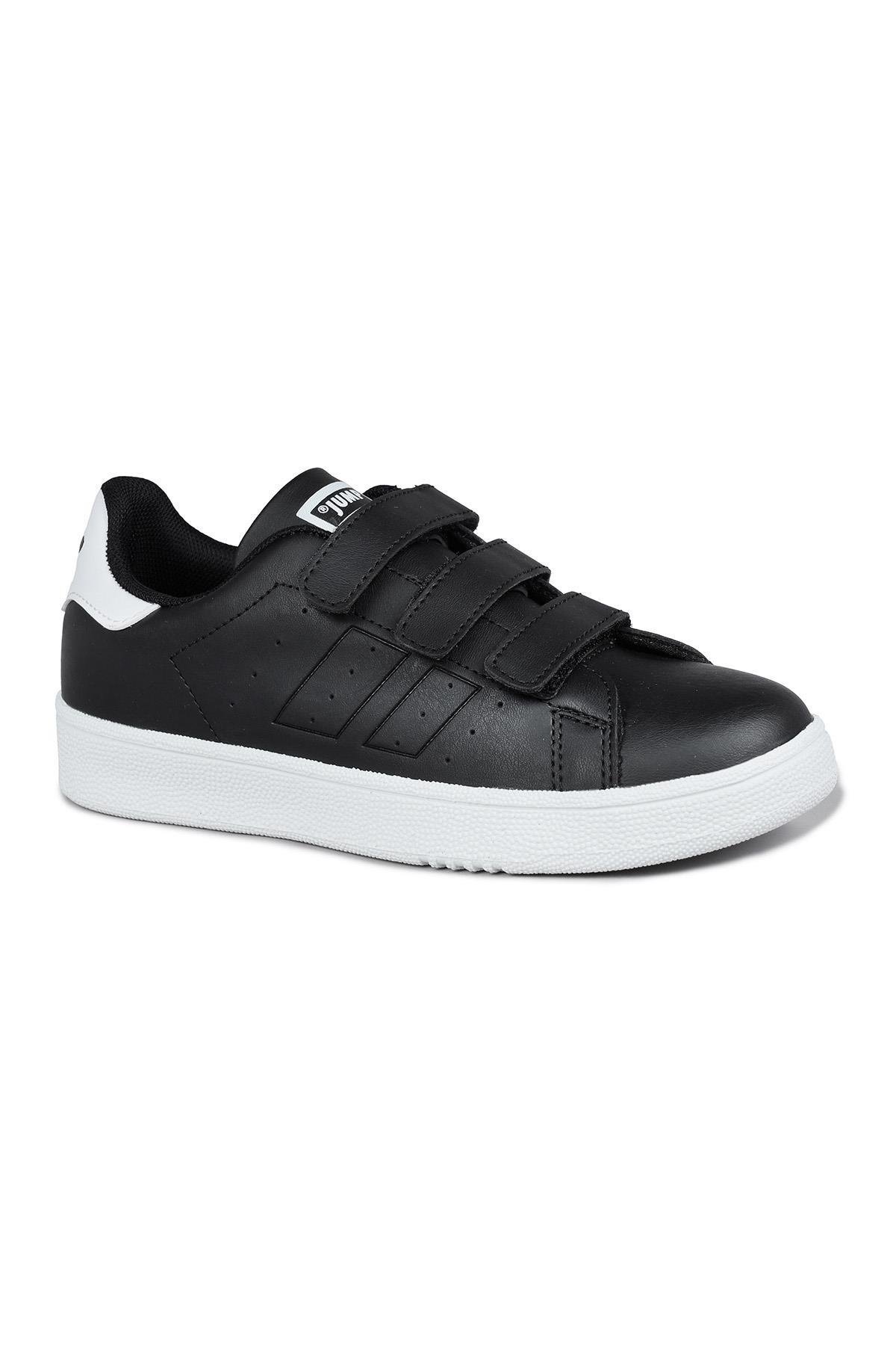 30110 Siyah Cırtlı Üniseks Çocuk Sneaker Günlük Spor Ayakkabı