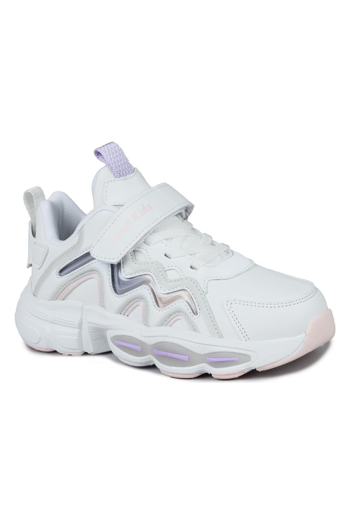 31098 Beyaz - Pembe Sneaker Kız Çocuk Spor Ayakkabı