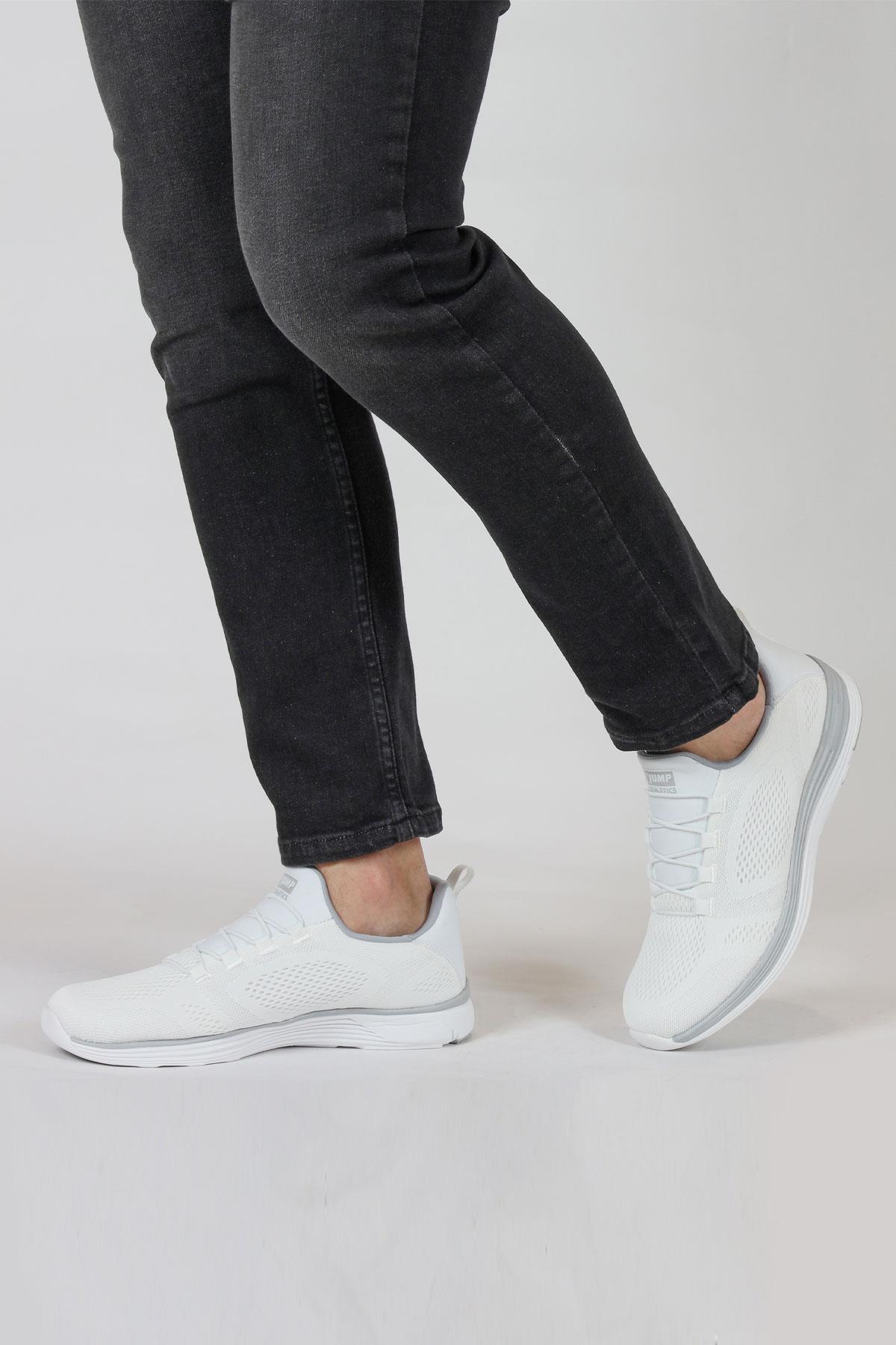34635 Beyaz - Gri Erkek Sneaker Günlük Spor Ayakkabı