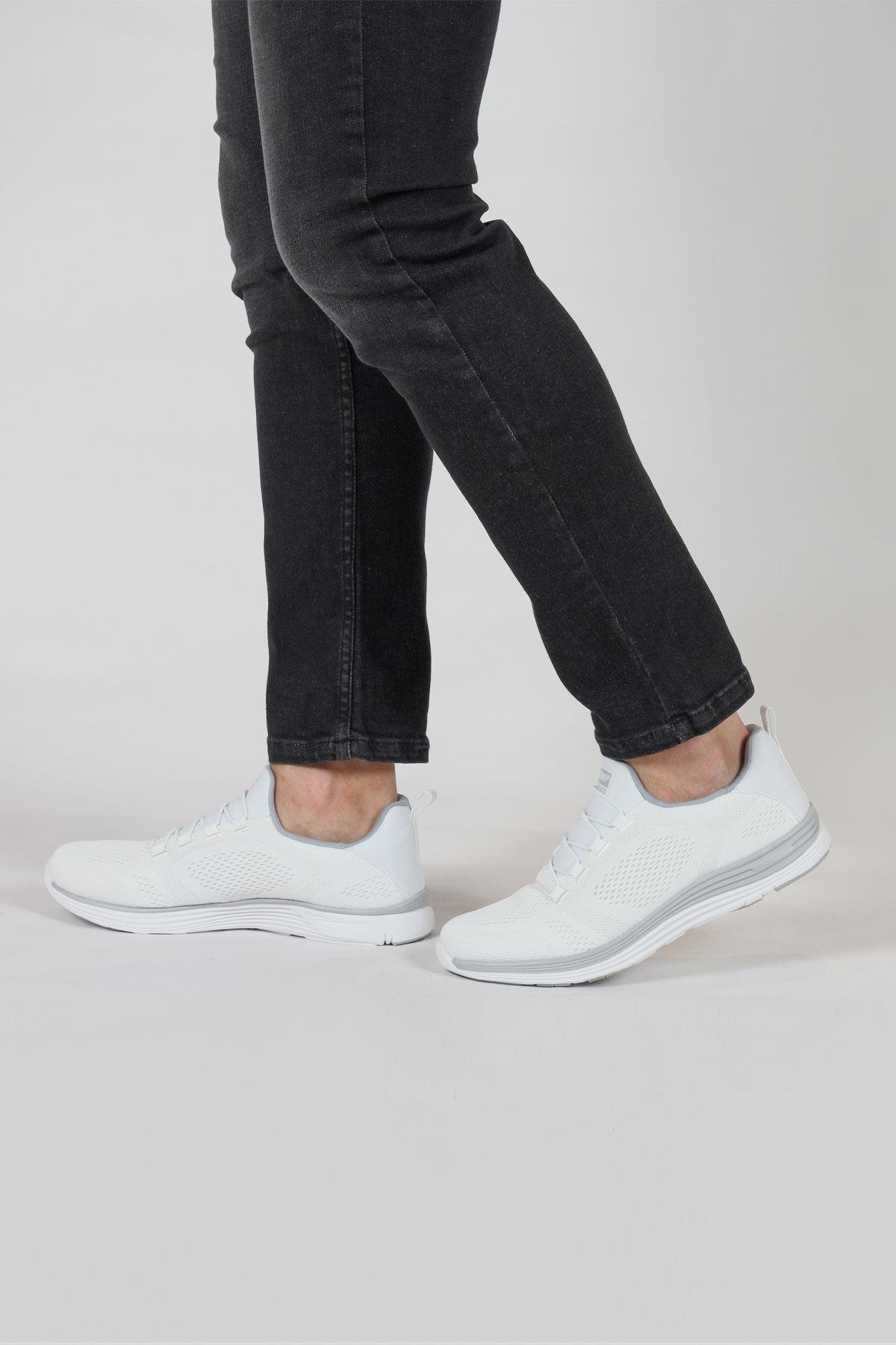 34635 Beyaz - Gri Erkek Sneaker Günlük Spor Ayakkabı
