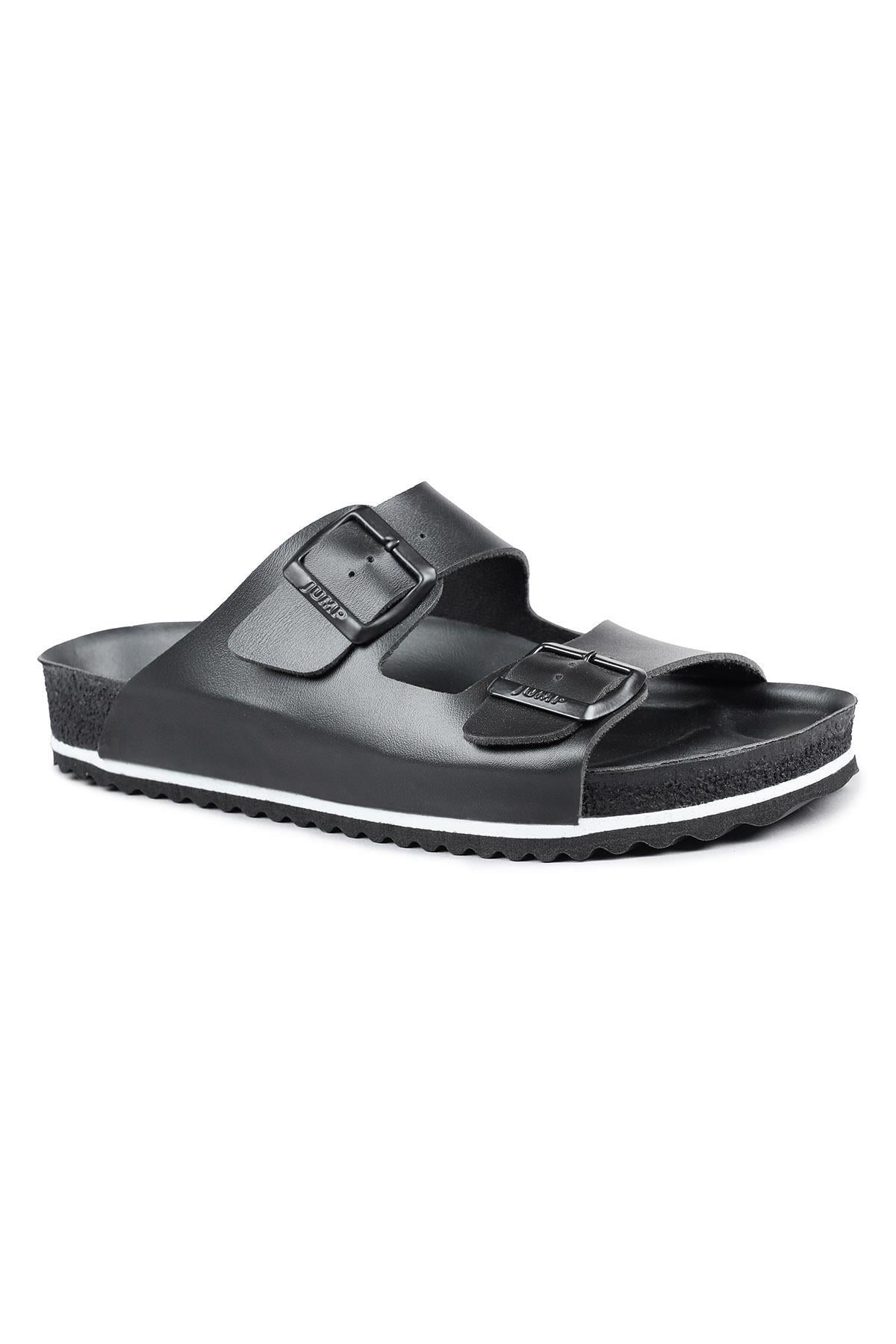 50003 Çift Tokalı Siyah Günlük Kadın Terlik