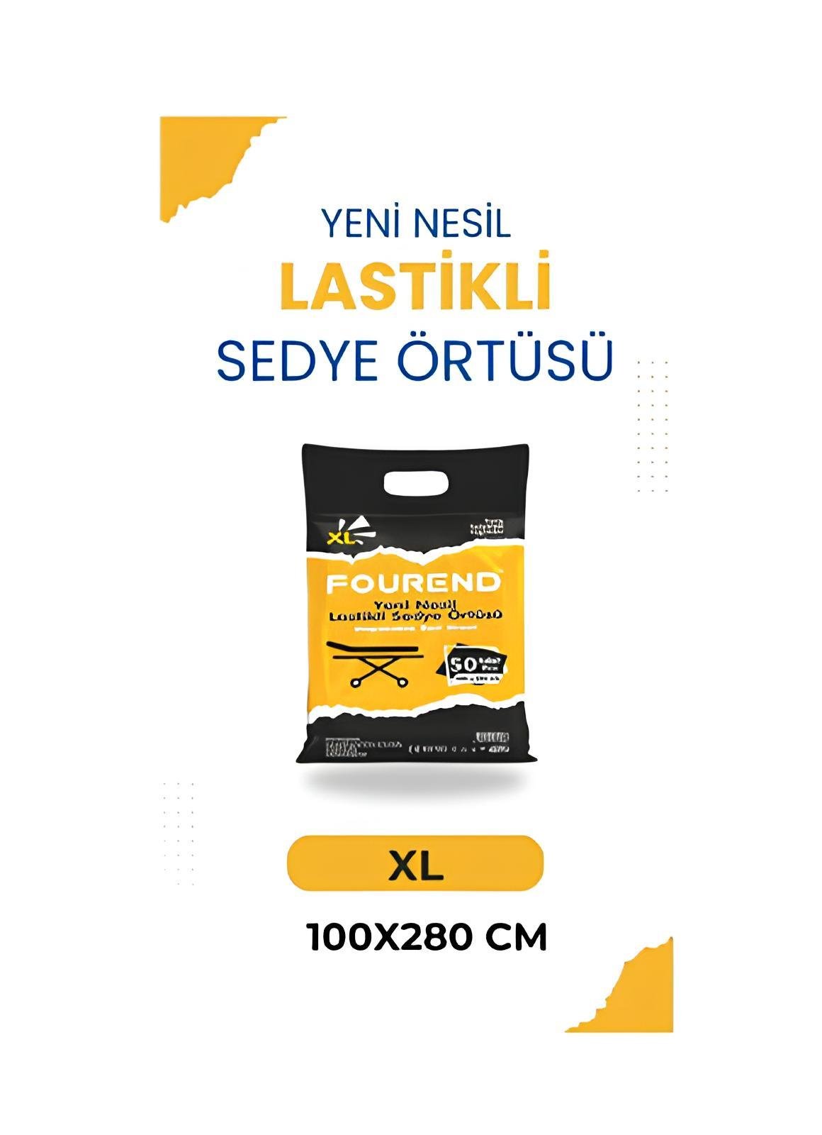 Yeni Nesil Lastikli Sedye Örtüsü 50 Adet - 100x280cm