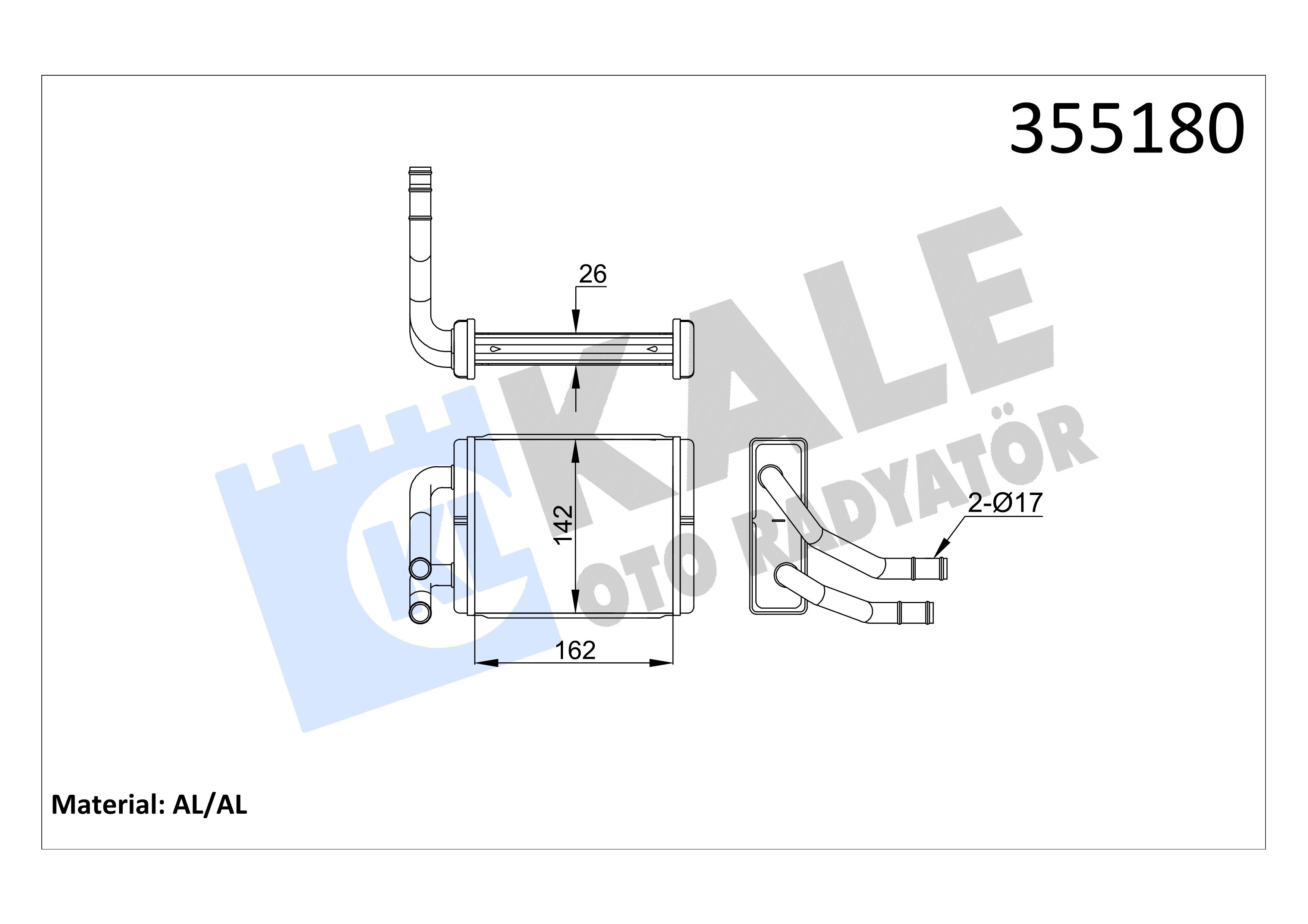Hyundai H100 / Porter Kalorifer Peteği (Borulu) - Brazing