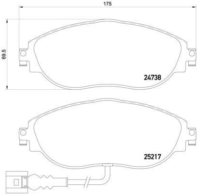 0986495350-ÖN BALATA A3 12> LEON 15>OCTAVIA 14>SUPERB 15>GOLF VIII PASSAT 14>TIGUAN 16>